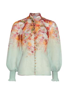 ZIMMERMANN motif-print belted shirt - Pink