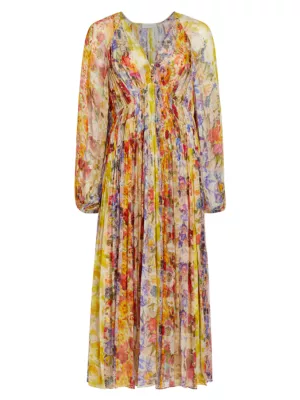 Shop Zimmermann Wonderland Floral Midi-Dress | Saks Fifth Avenue