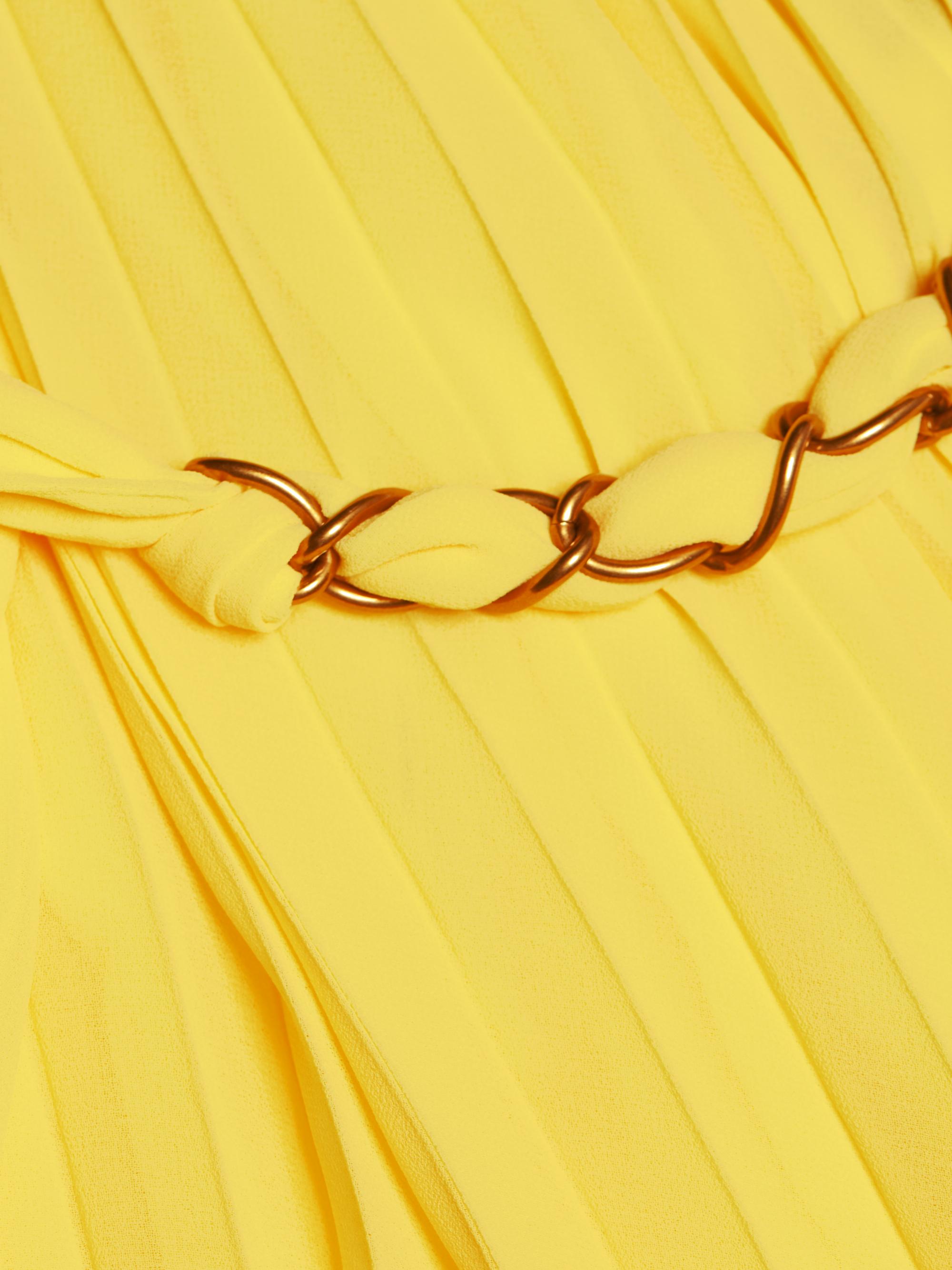 strapless open back dress Yellow Lamb Girls Pleated Rainbow Dress main image 0