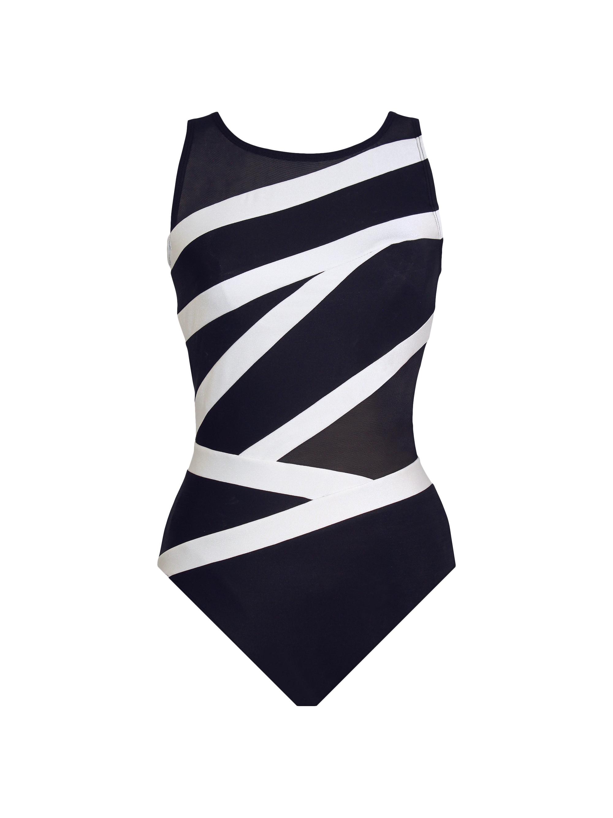 Miraclesuit Swim Women's Spectra Somerpointe One-Piece Swimsuit - Black White