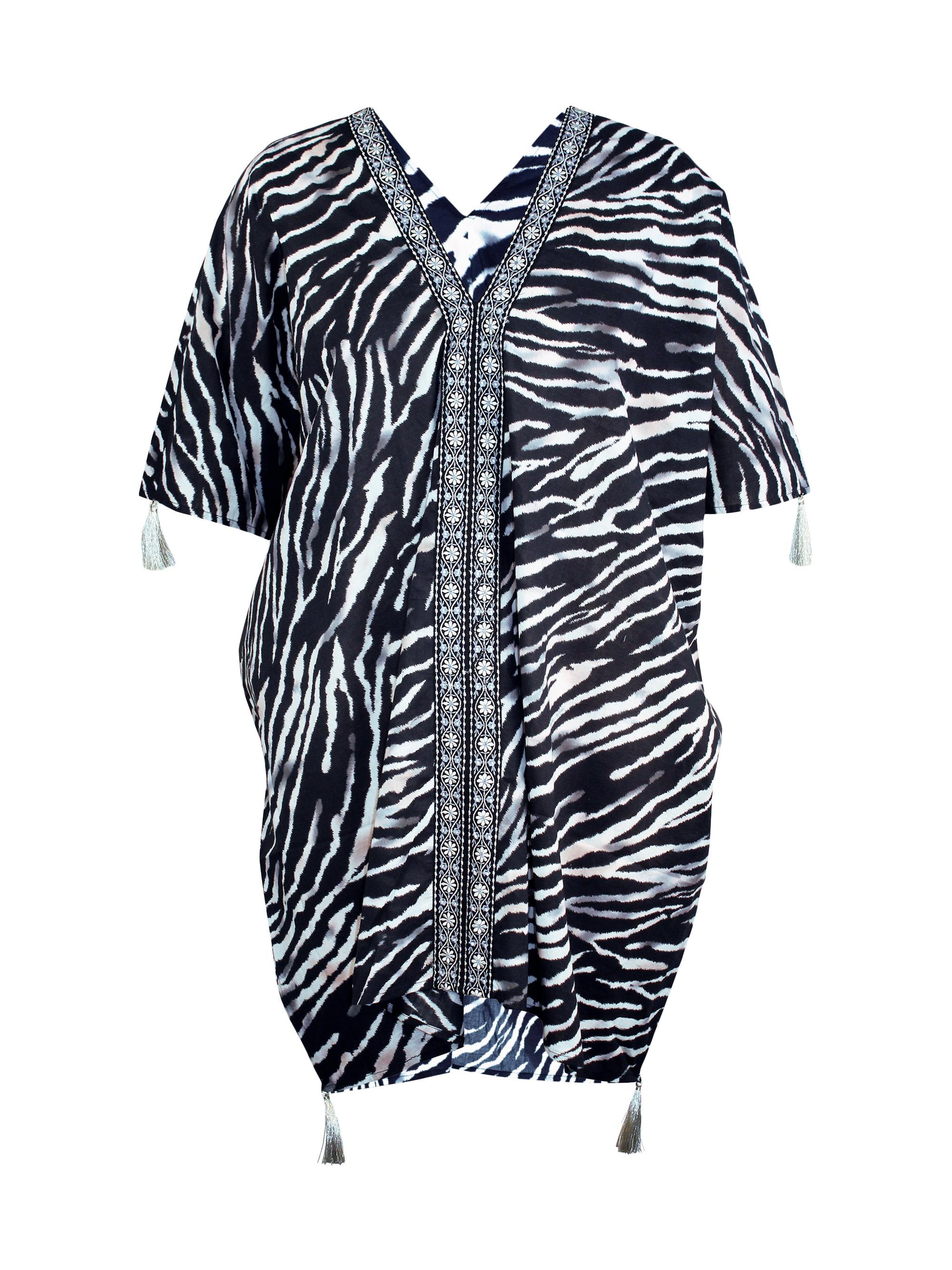 Miraclesuit Swim Women's Tigre Sombre Caftan - Black White