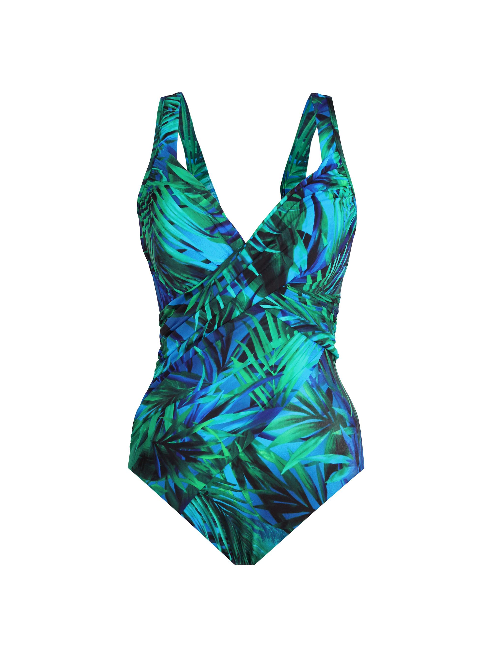 Miraclesuit Swim Women's Palm Reeder Revele One-Piece Swimsuit - Blue Multi