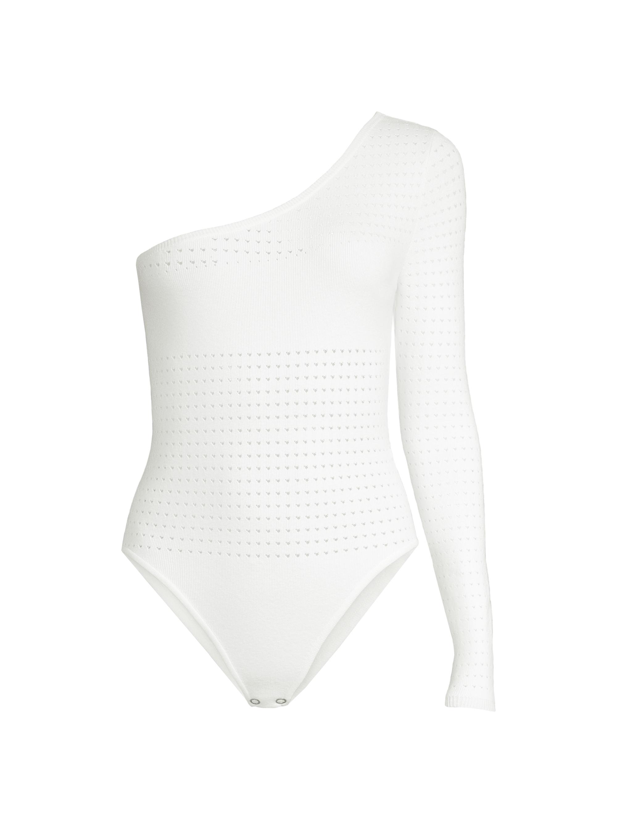 Victor Glemaud Women's Laser-Dot One-Shoulder Bodysuit - Laser White