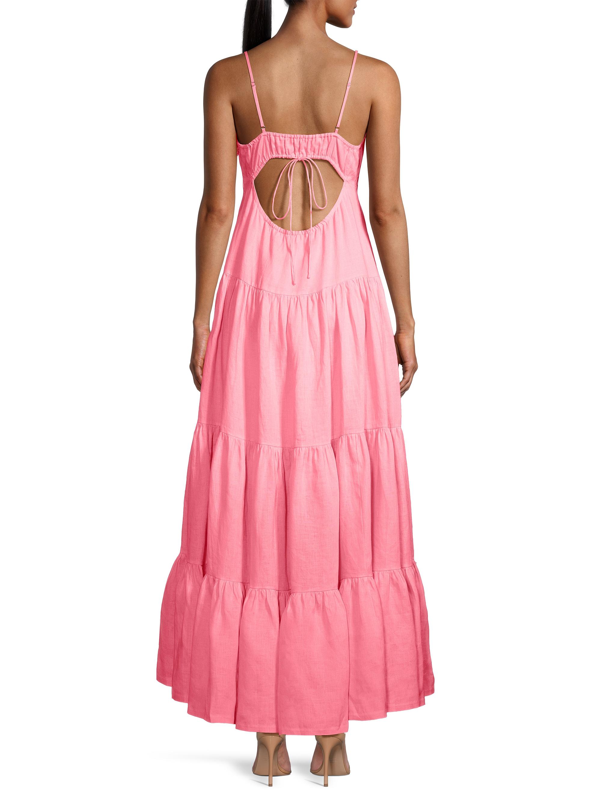 light pink long lace dress Light Pink Sweetheart Beaded Tulle Corset Dress With Lace-Up Back main image 1