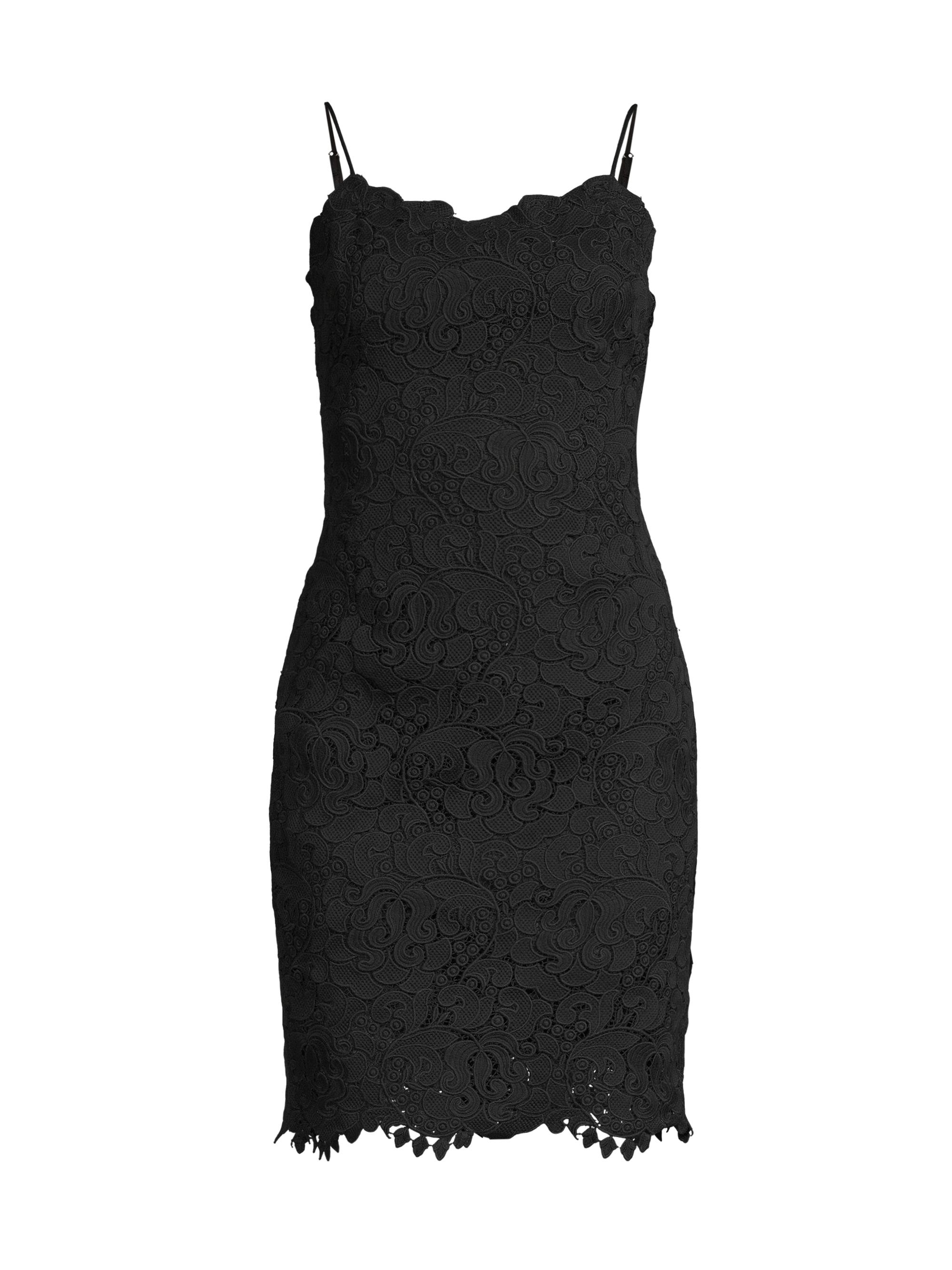 Natori Women's Cotton Lace Mini-Dress - Black