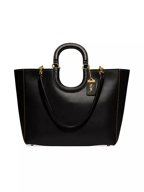 Leather tote Coach Black in Leather - 32548301