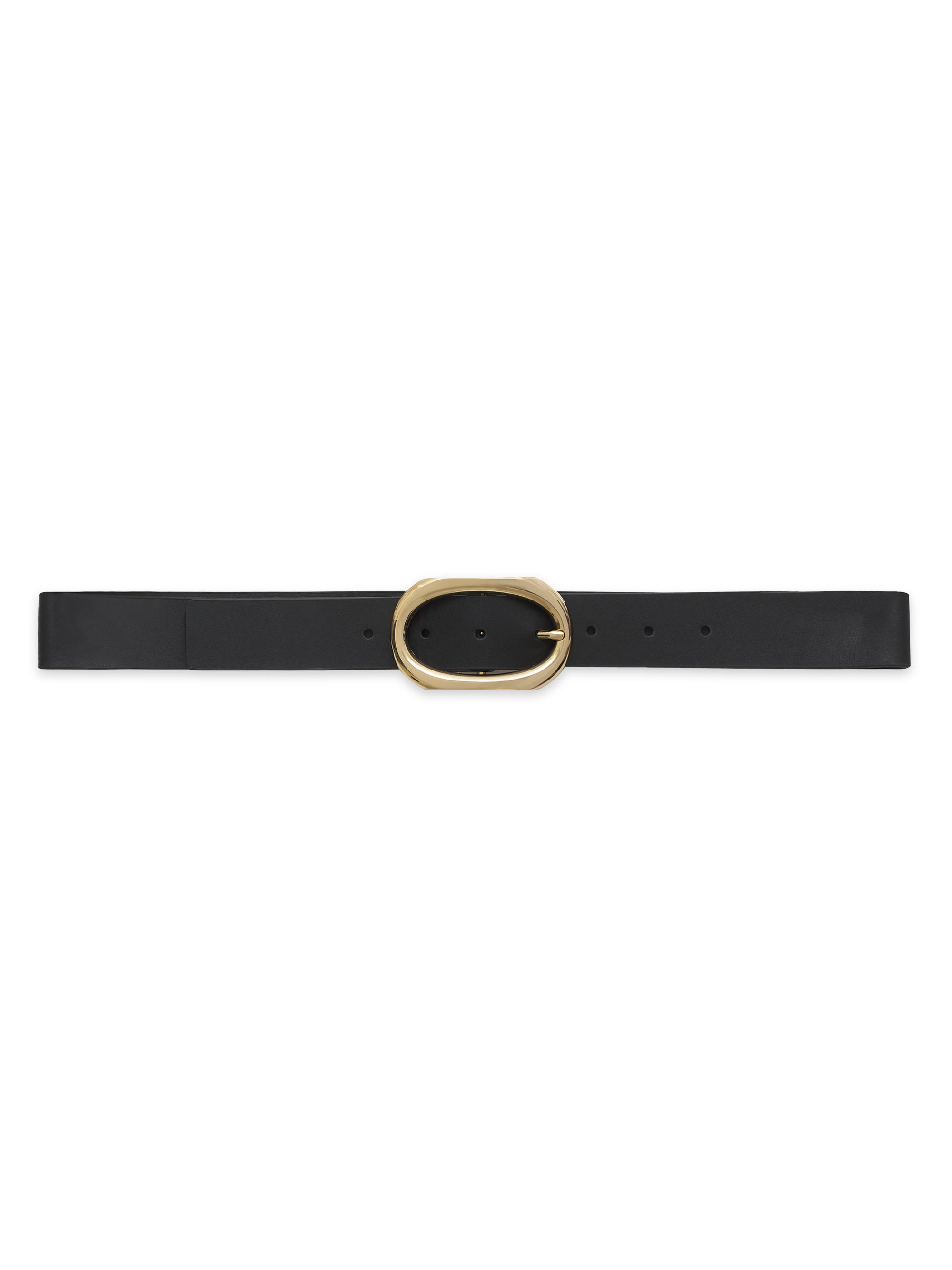 Anine Bing Women's Signature Link Leather Belt - Black