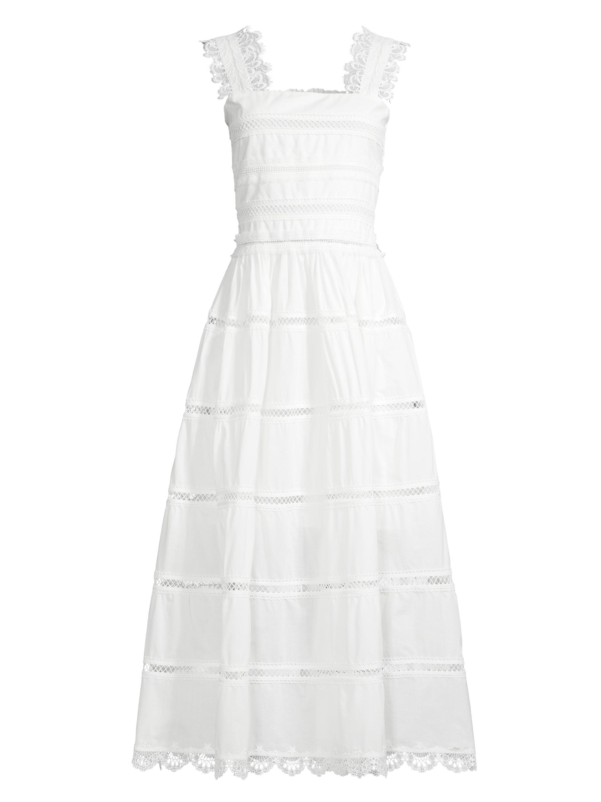 Waimari Women's Kate Eyelet Cotton Midi-Dress - White