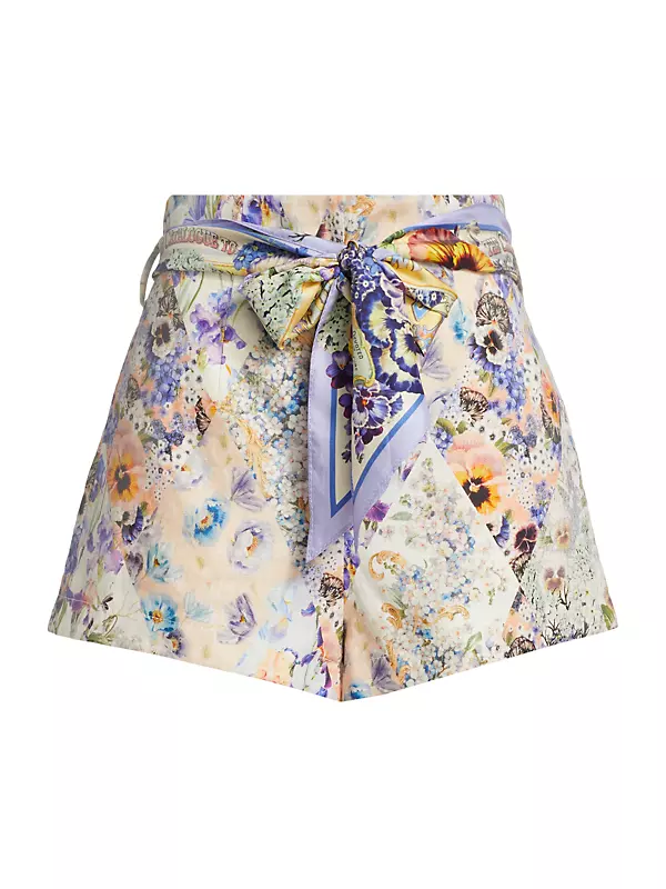 Bold Floral Print Denim Shorts – In Pursuit Mobile Boutique