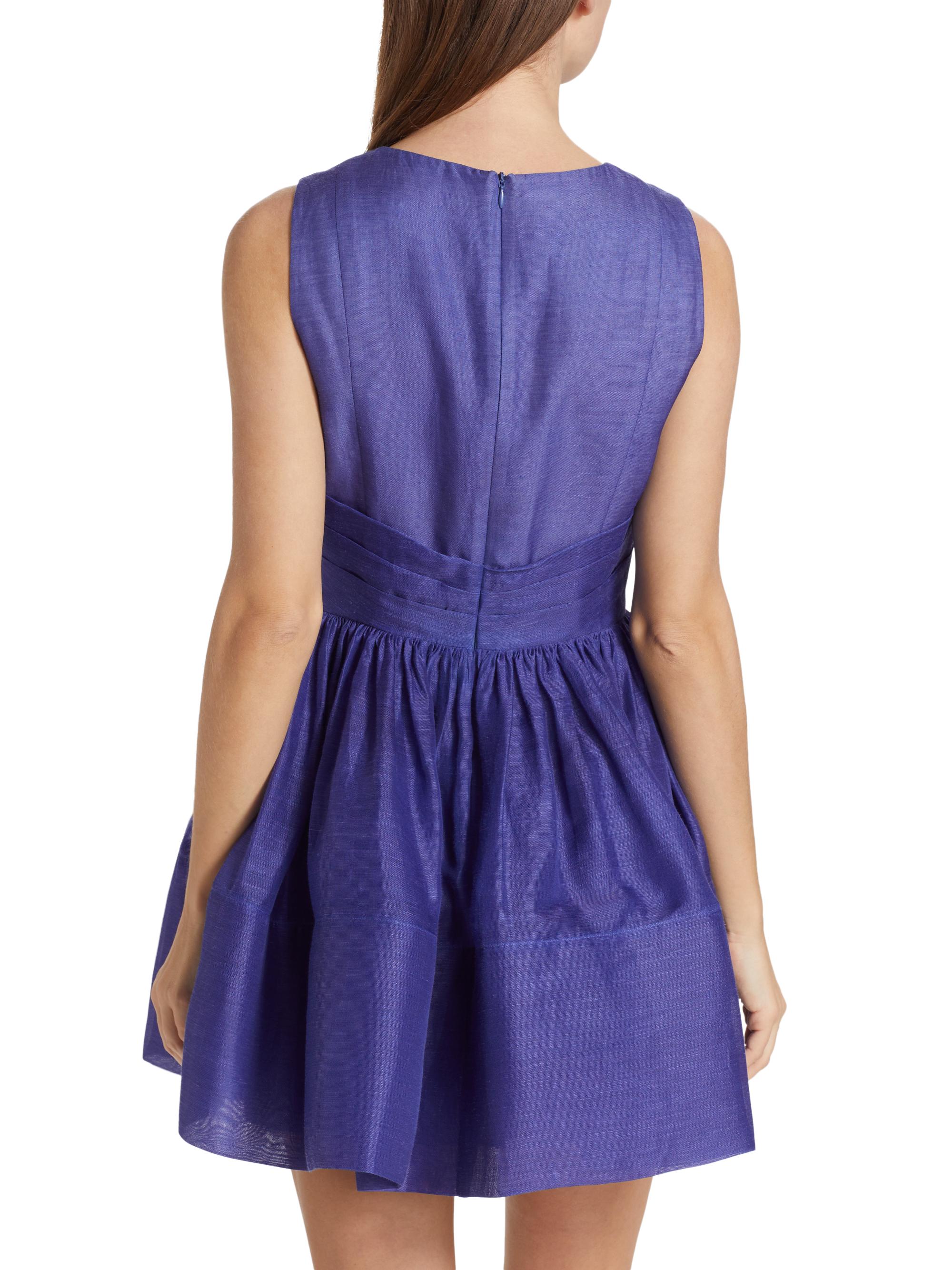 chinese dress ladies Wine Sleeveless Lace Trim Layered Mini Dress