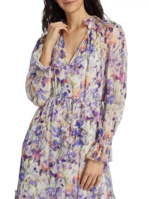zimmermann tama iris-print midi-dress