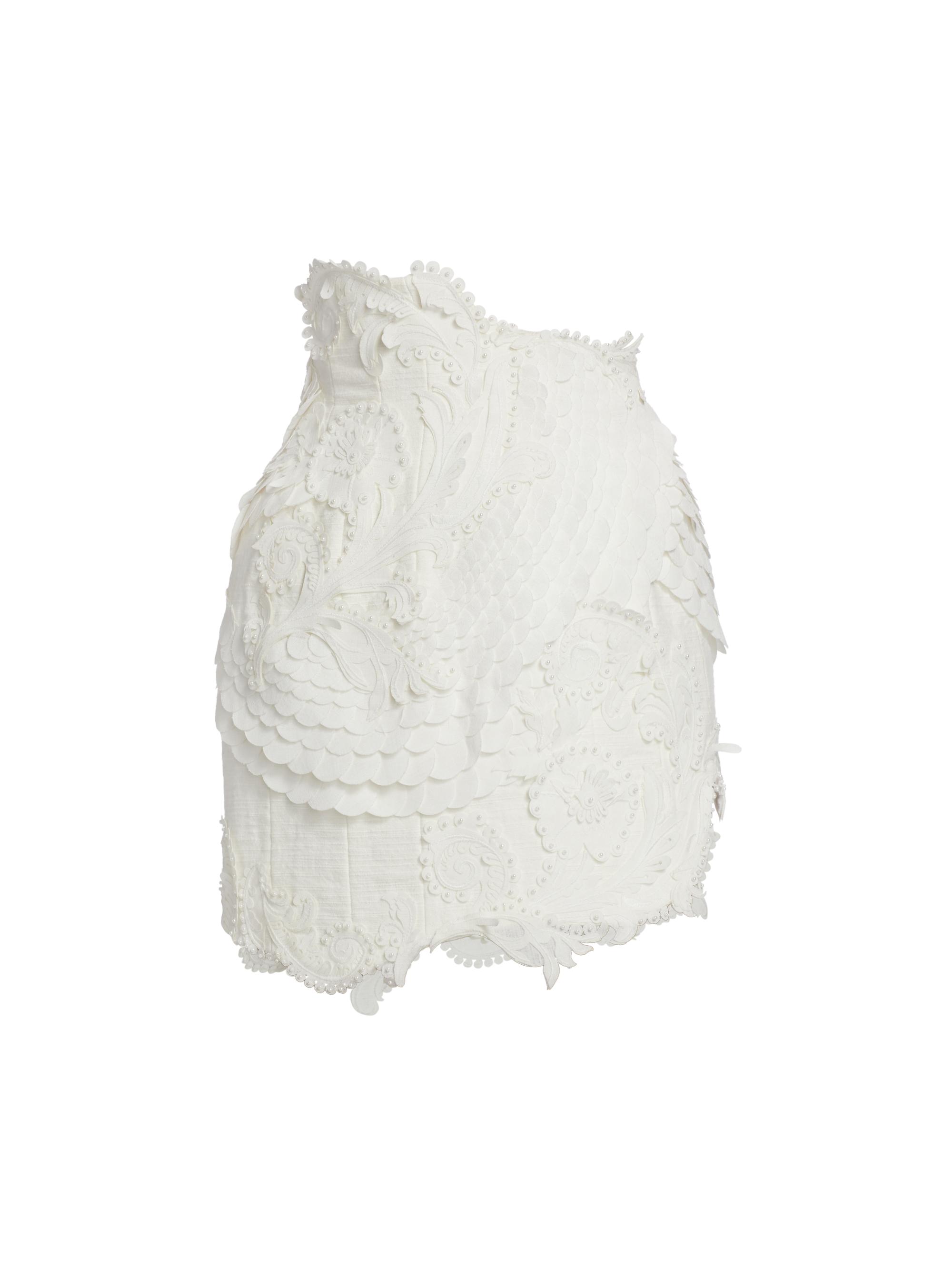Zimmermann Tama Beaded Appliqué Miniskirt | Saks Fifth Avenue