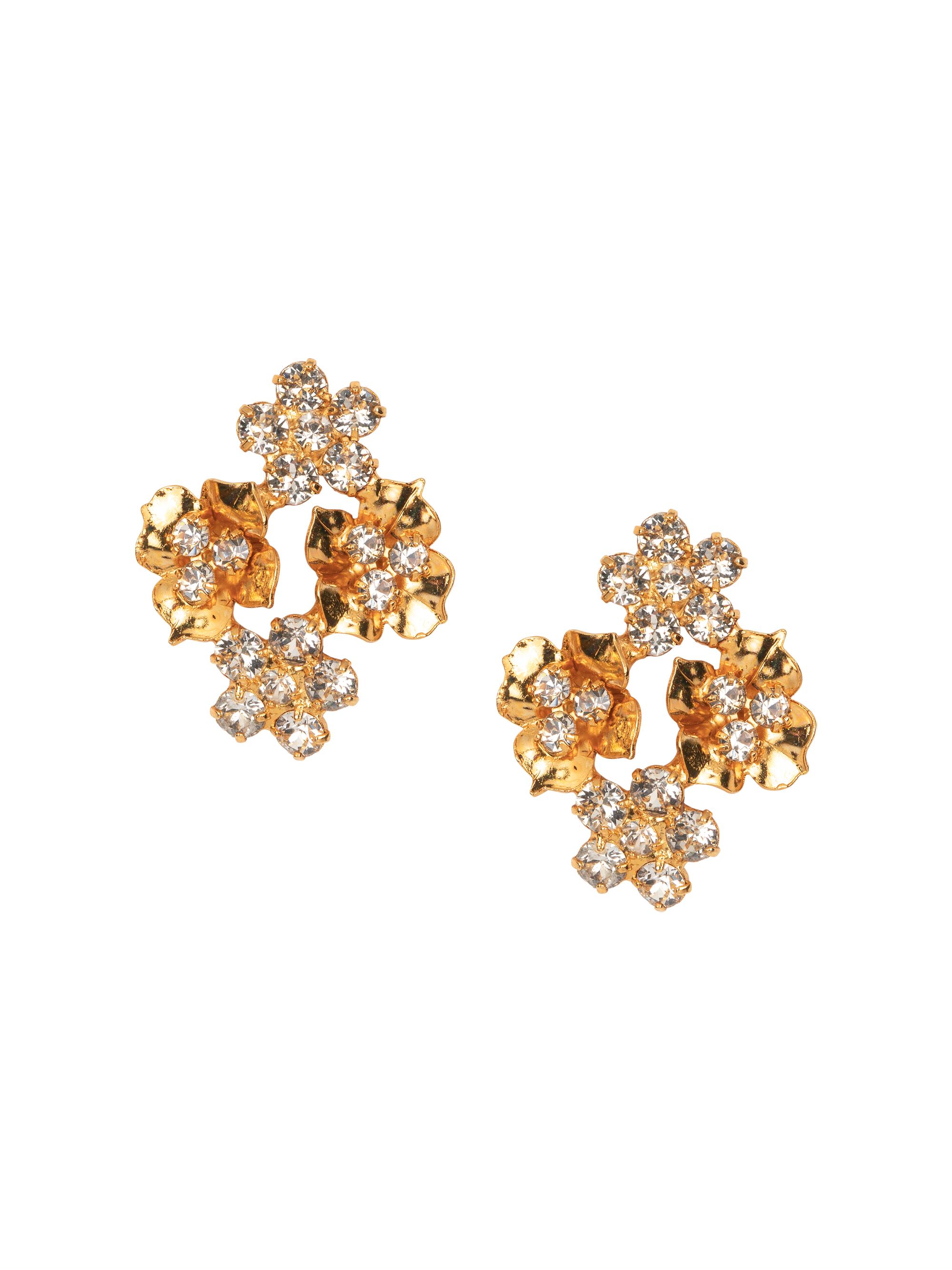 Jennifer Behr Women's Violeta 24K Gold-Plated & Glass Crystal Earrings - Crystal