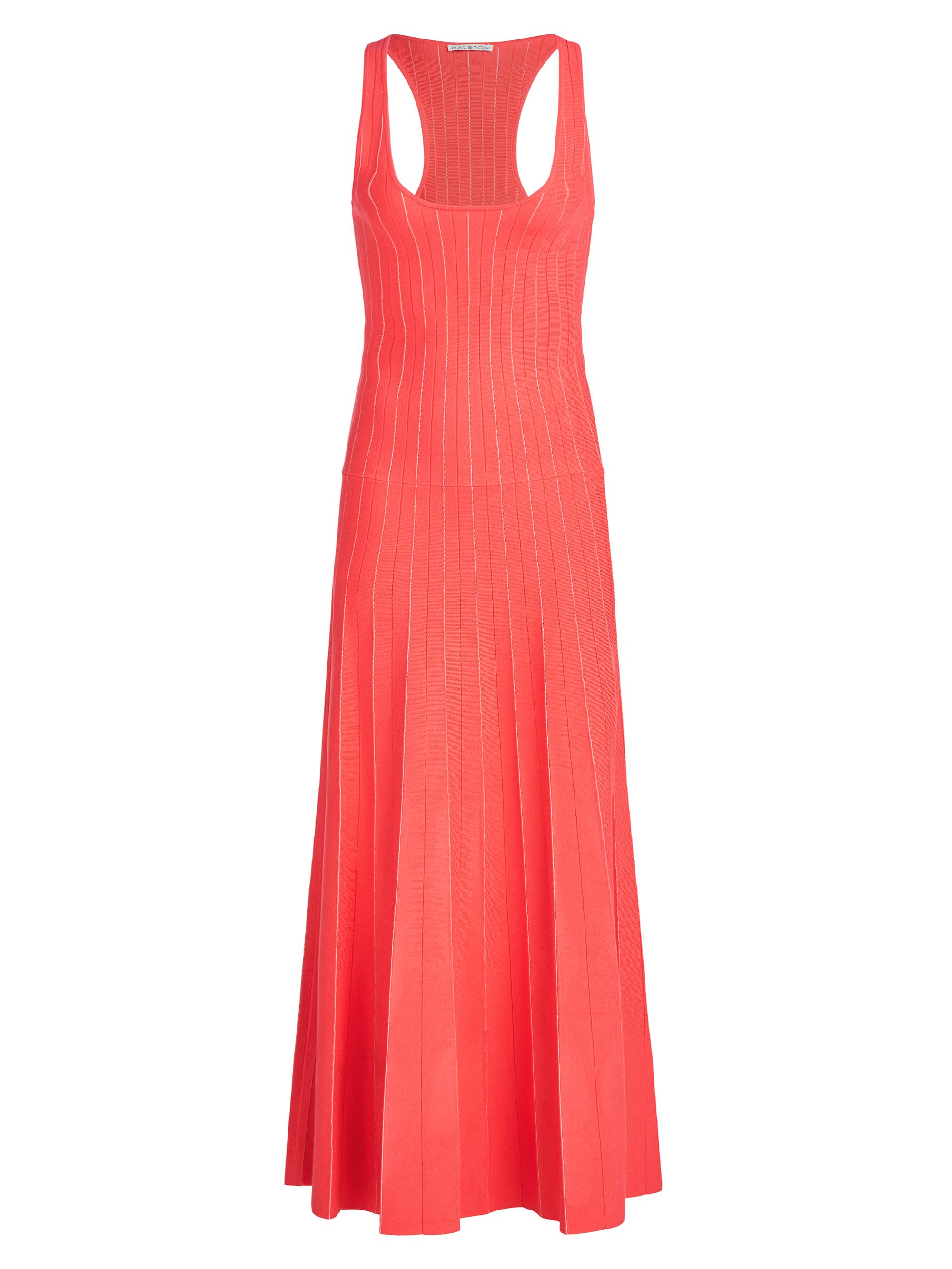 Halston Women's Brandis Pleated Maxi Dress - Rhubarb Silver