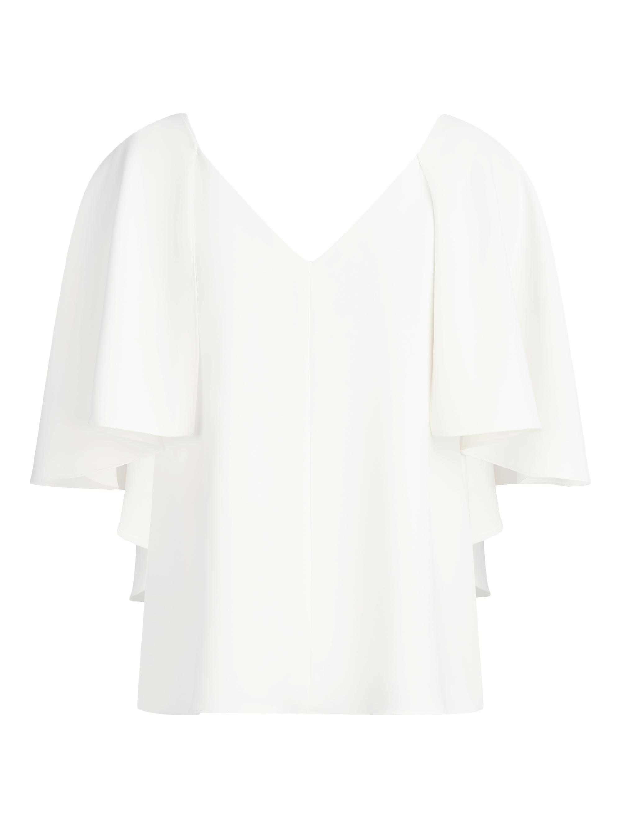 Halston Women's Marah Cape-Sleeve Top - Chalk