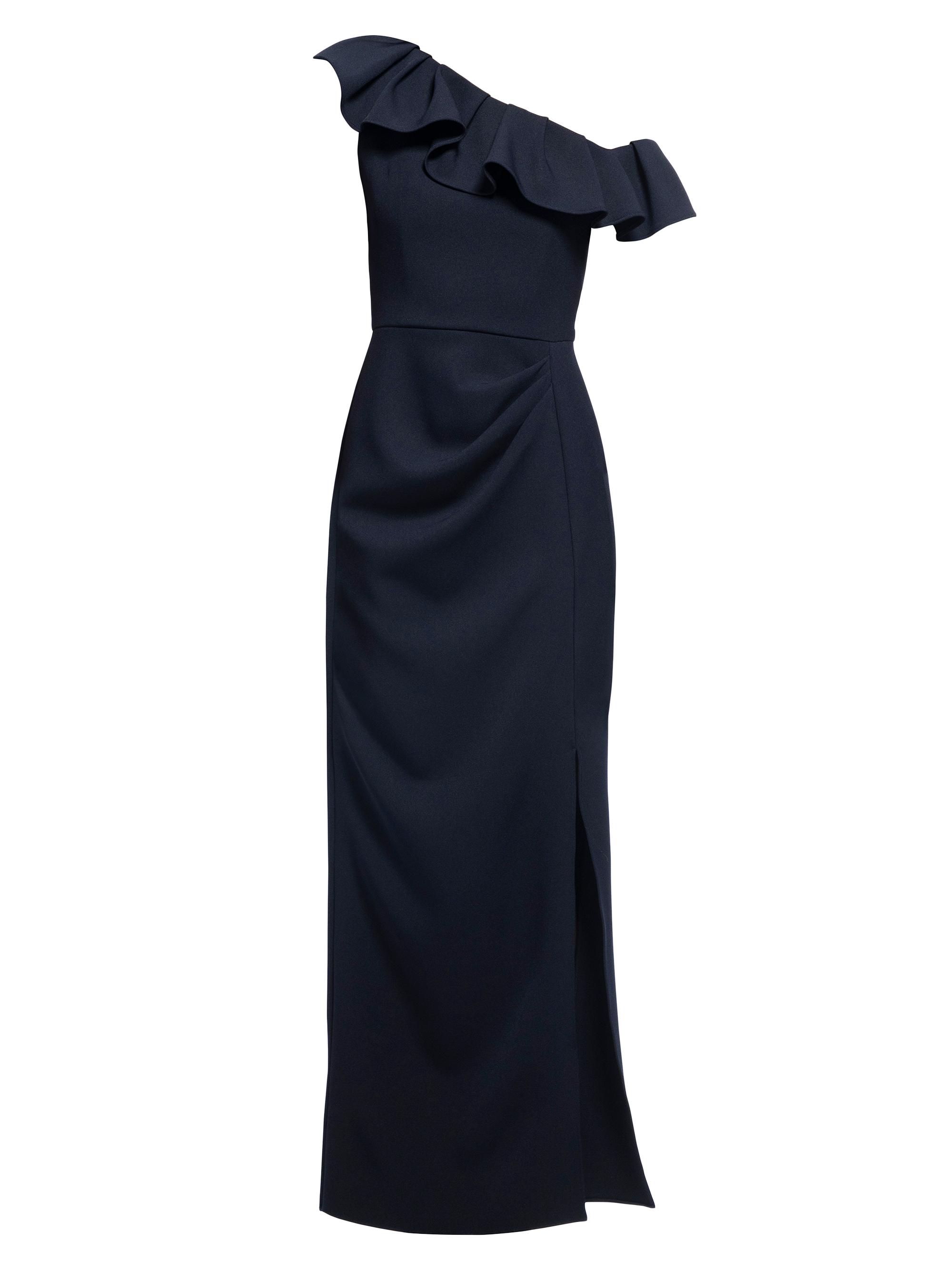Shoshanna Women's Virgina Crepe One-Shoulder Gown - Navy