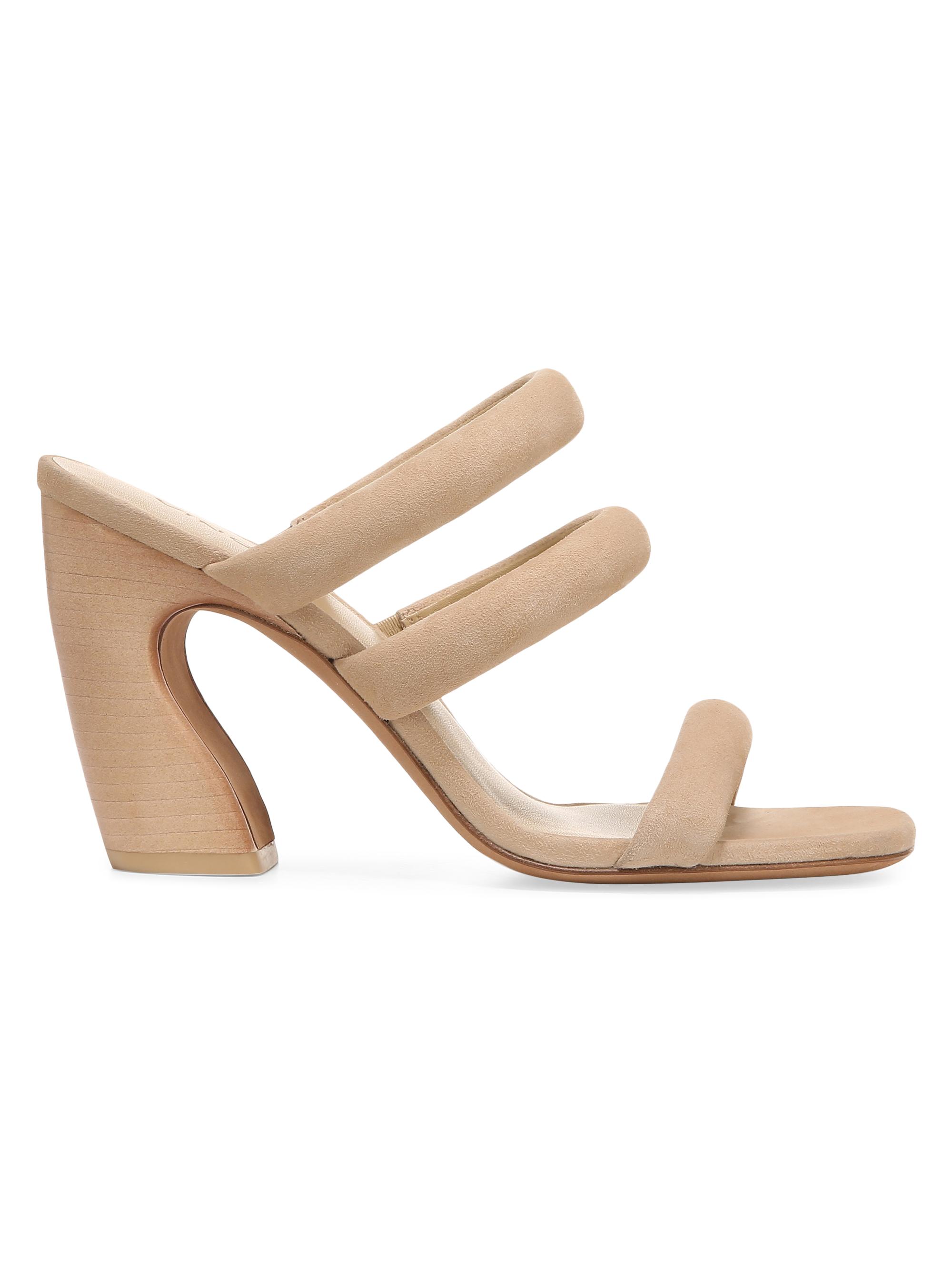 Vince Women's Dara 90MM Strappy Suede Mules - Blonde
