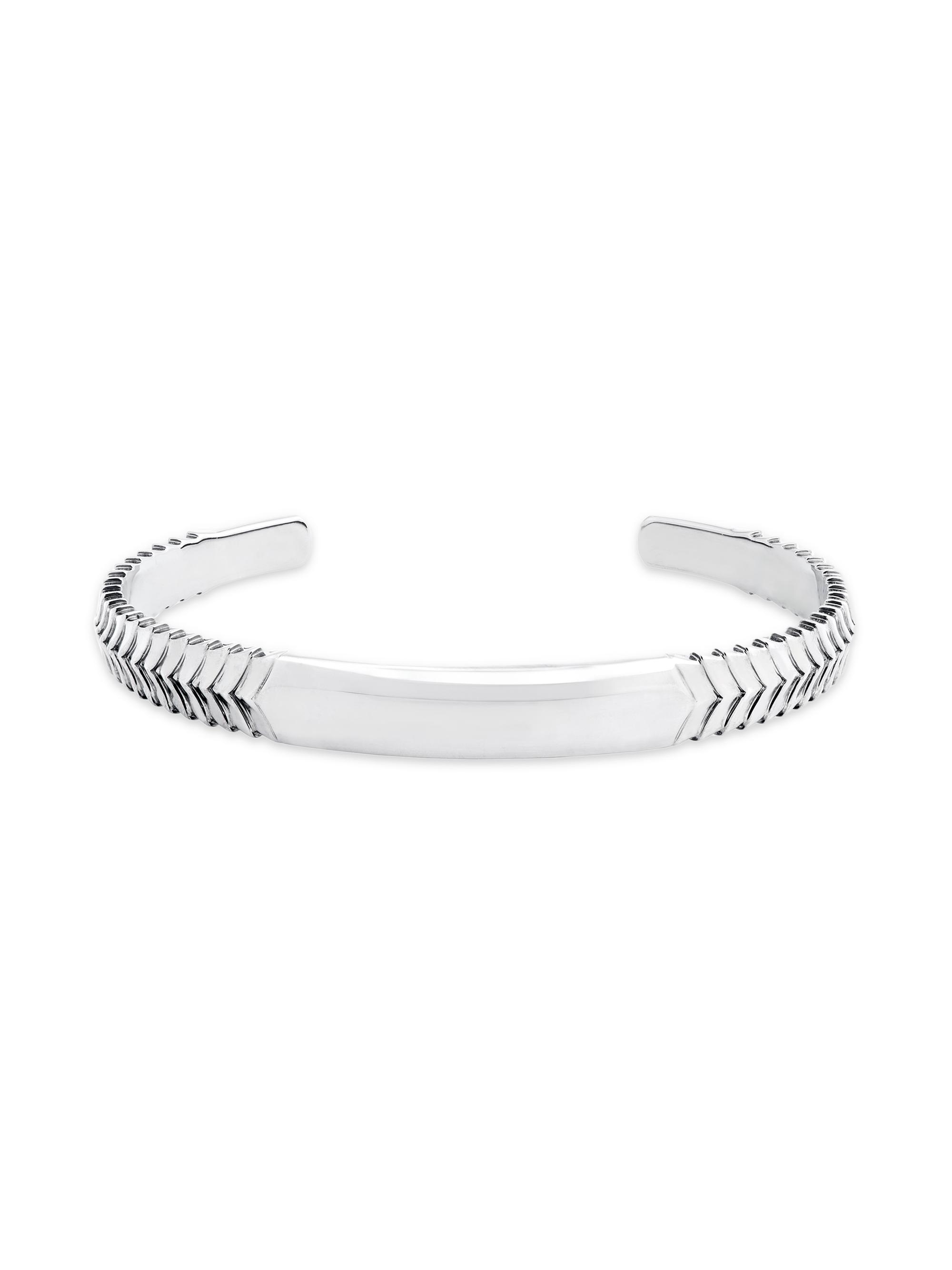 Stephen Webster Men's Herringbone Torque Sterling Silver Cuff Bracelet - Silver