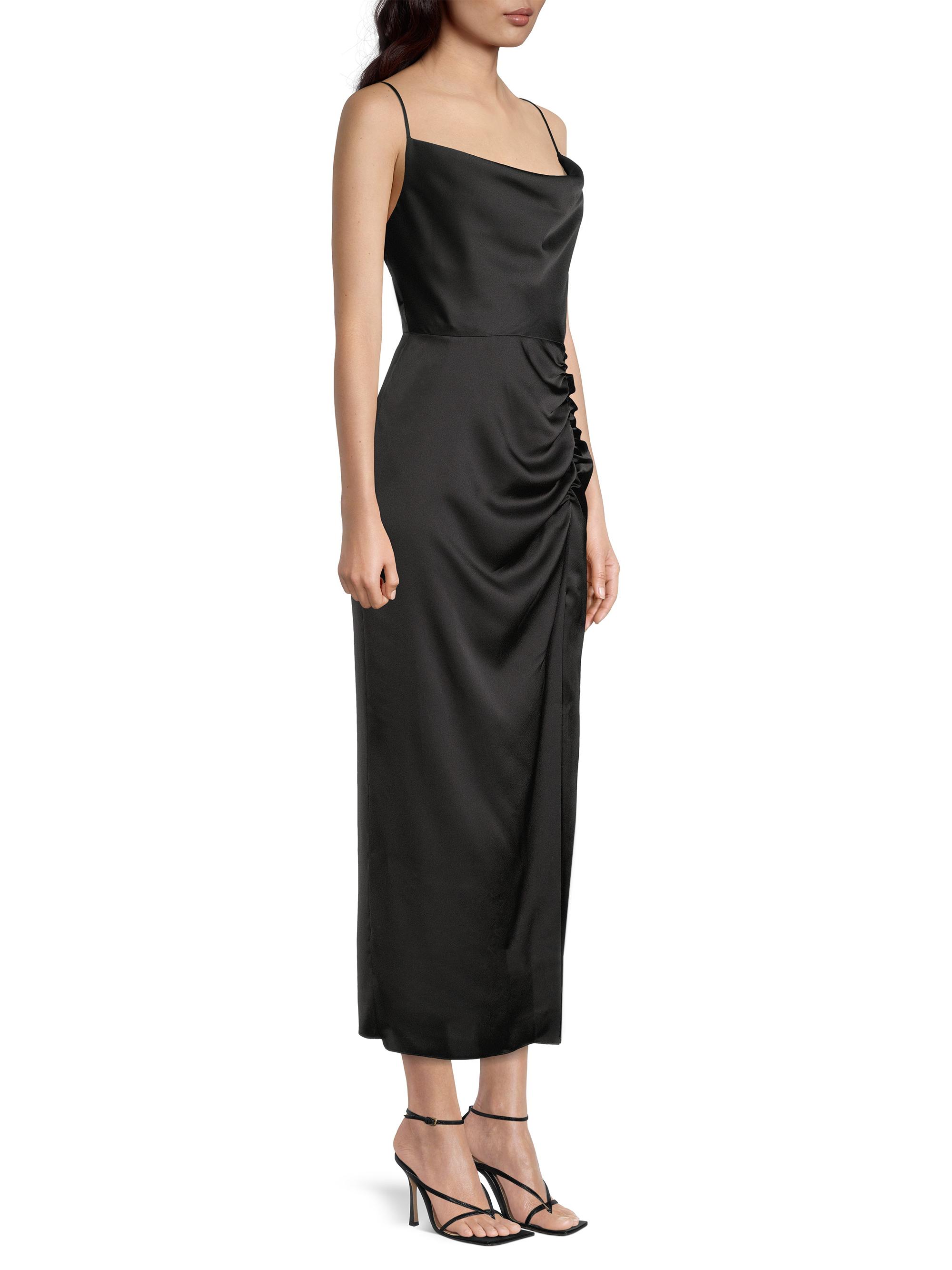 formal black off the shoulder dress Ivonne D by Mon Cheri