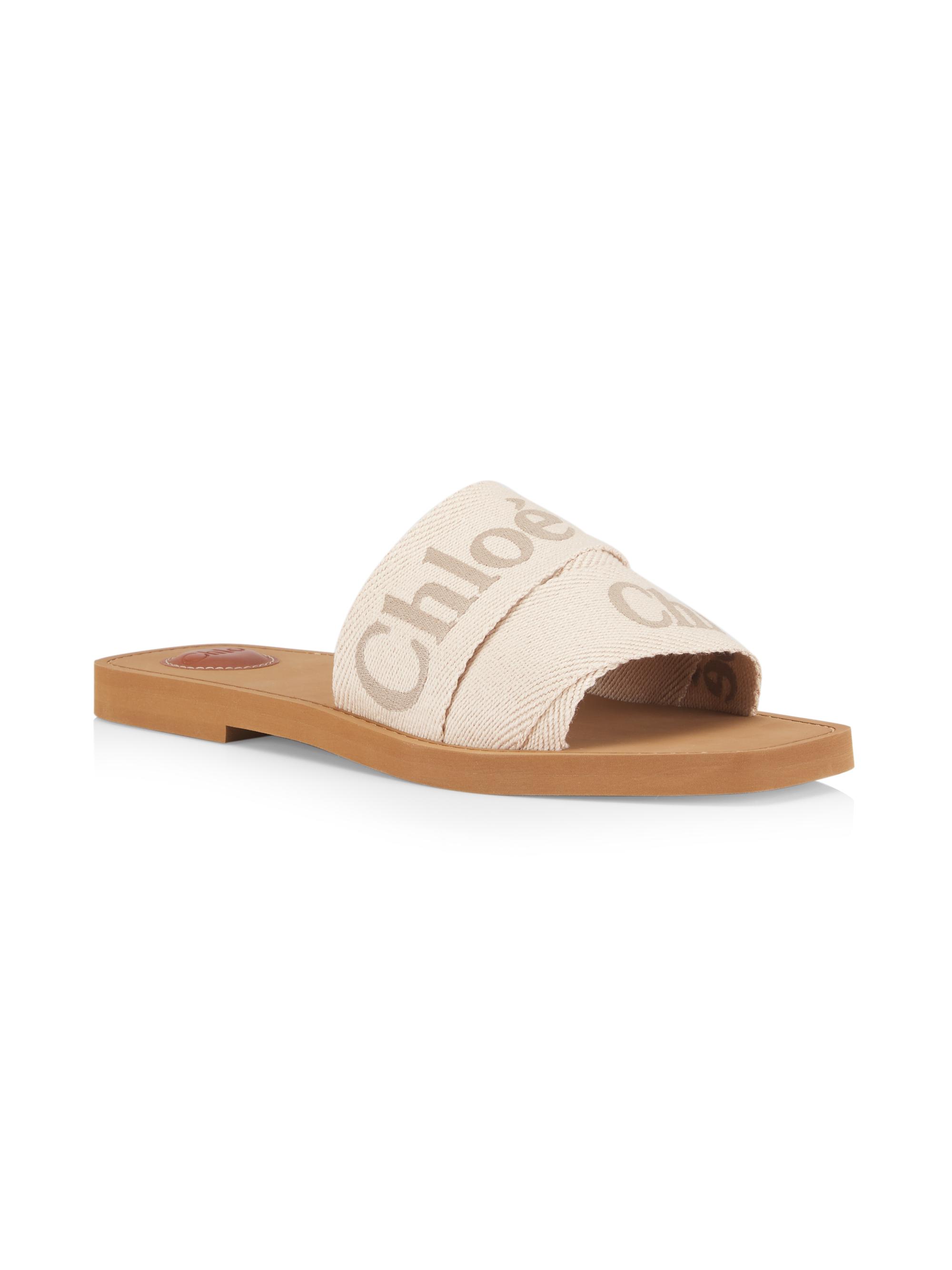Chloé Woody Logo Slide Sandals Saks Fifth Avenue