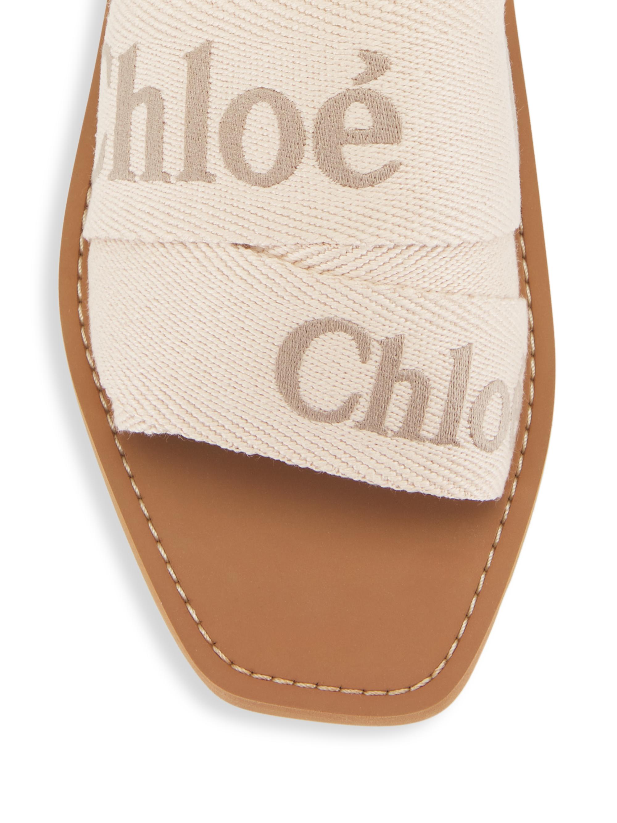 Chloé Woody Logo Slide Sandals | Saks Fifth Avenue