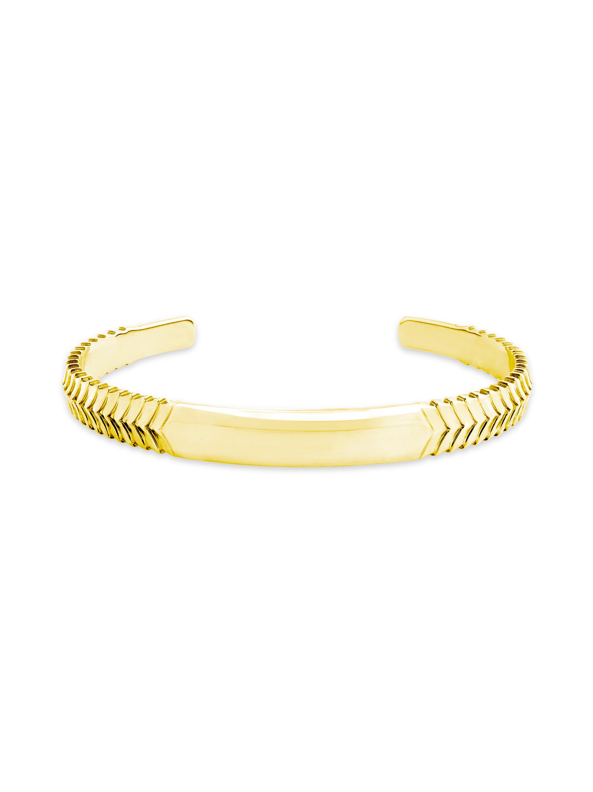 Stephen Webster Men's Herringbone Torque 14K Gold Cuff Bracelet - Gold