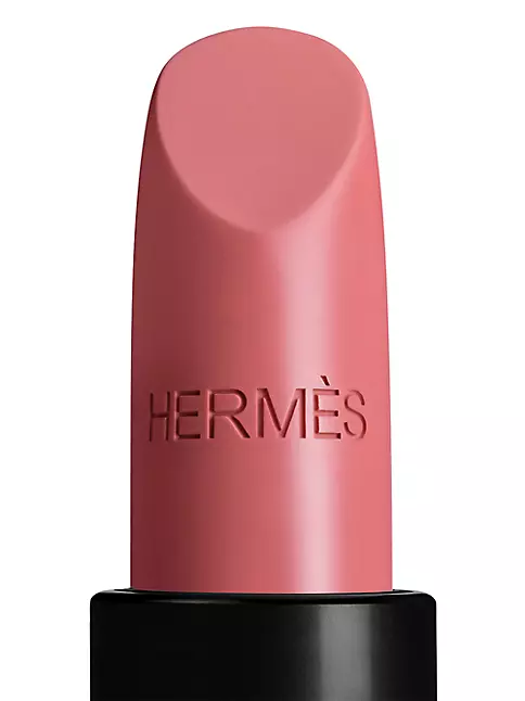 BNIB Rouge Hermes Refillable Satin Lipstick in 64 Rouge Casaque RRP $106 +  Pouch