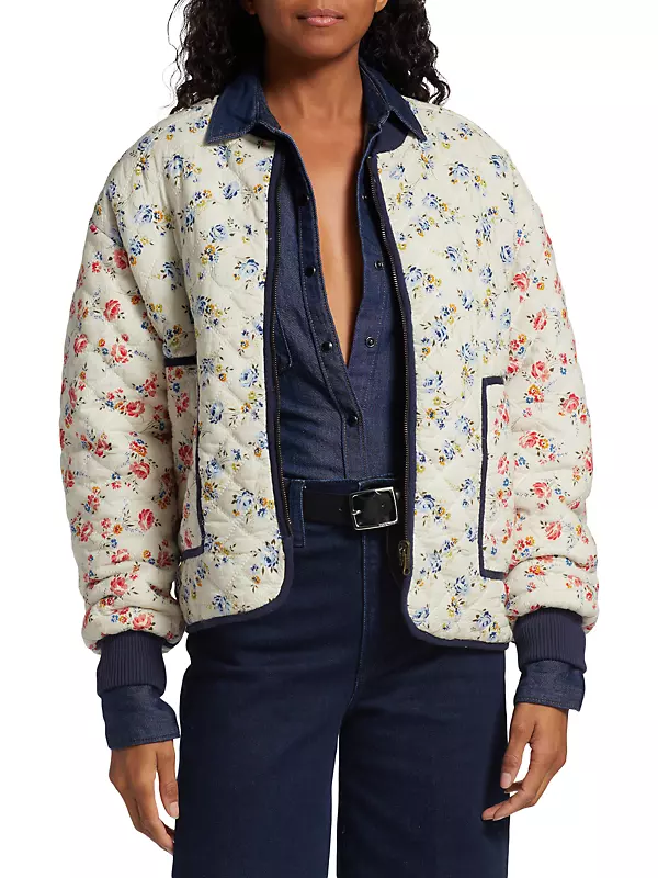 Shop The Great The Reversible Quilted Bomber Jacket