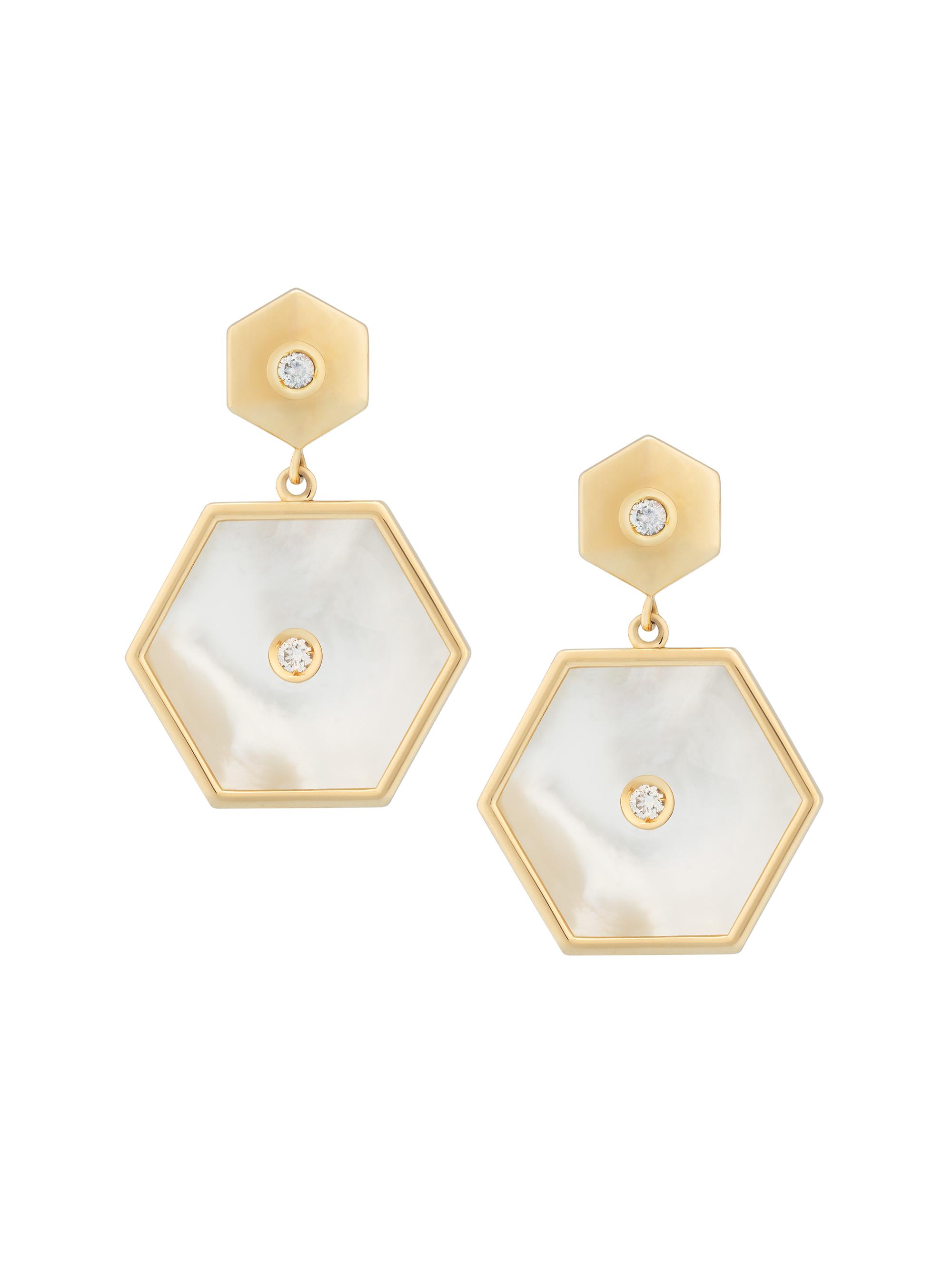 Miseno Women's Baia 18K Yellow Gold, 0.20 TCW Diamond & Mother-Of-Pearl Drop Earrings - Yellow Gold
