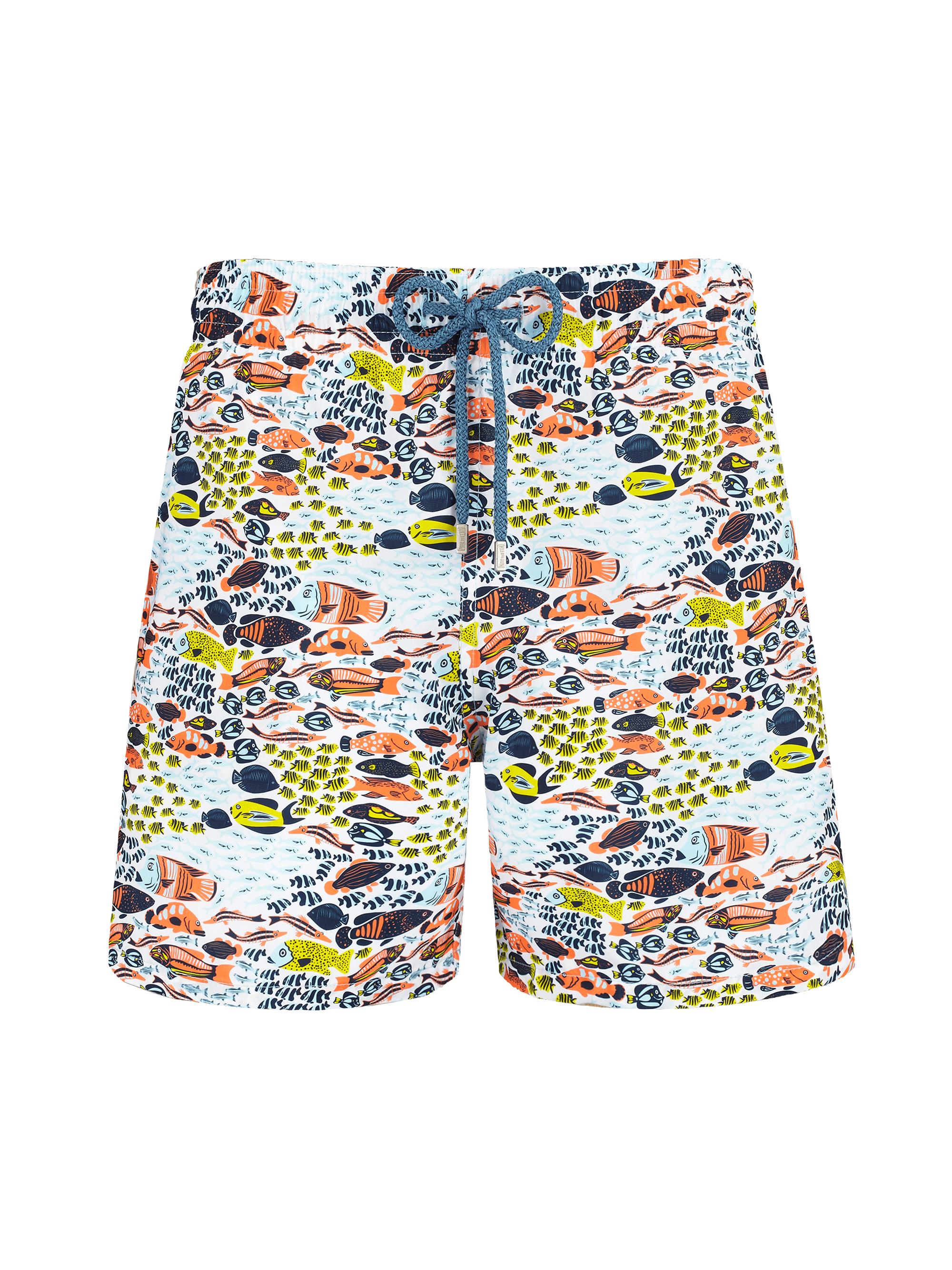 Vilebrequin Men's Fish Fam Swim Shorts - Blanc