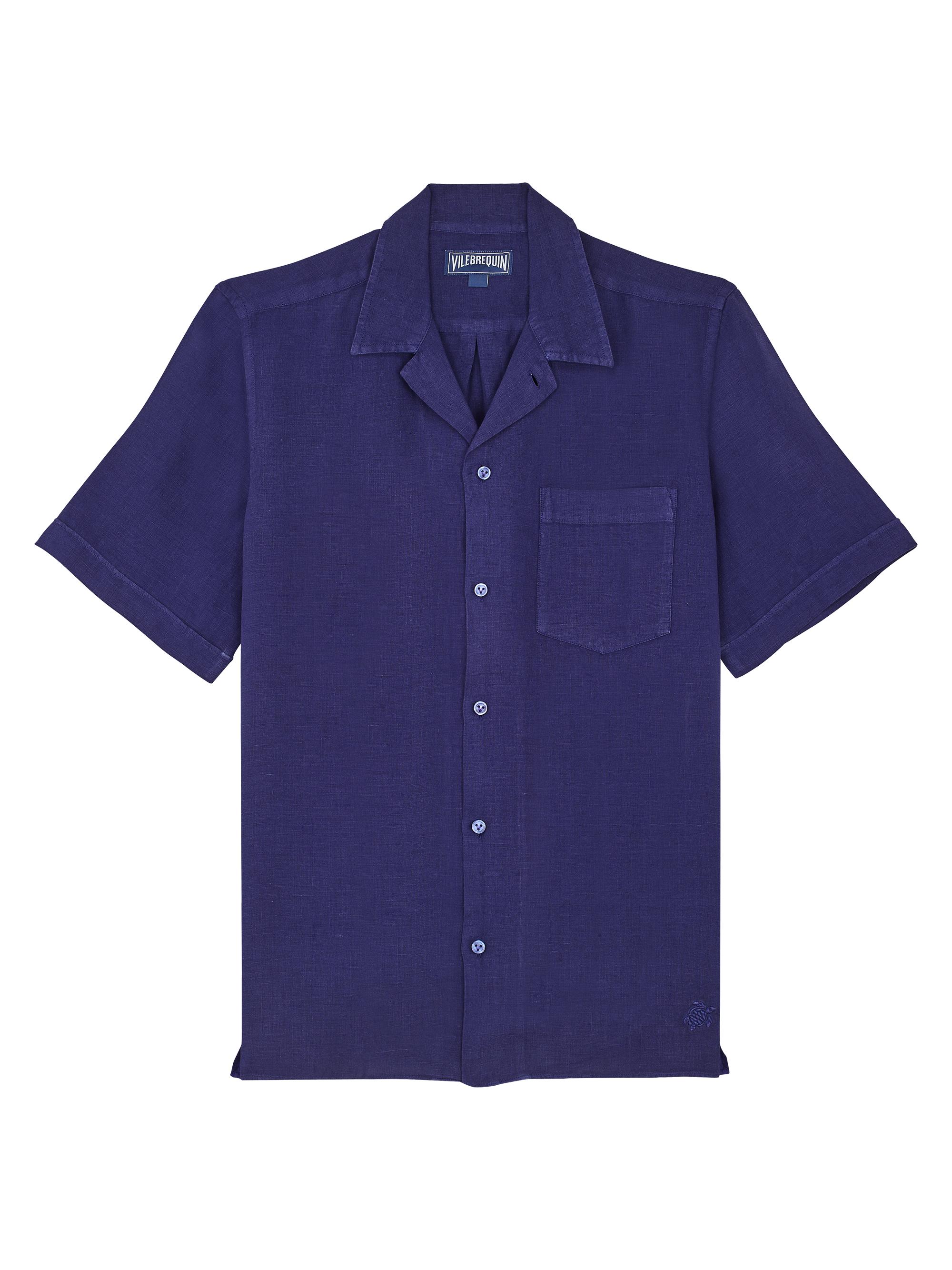 Vilebrequin Men's Charli Linen Shirt - Midnight | Thumbnail 6