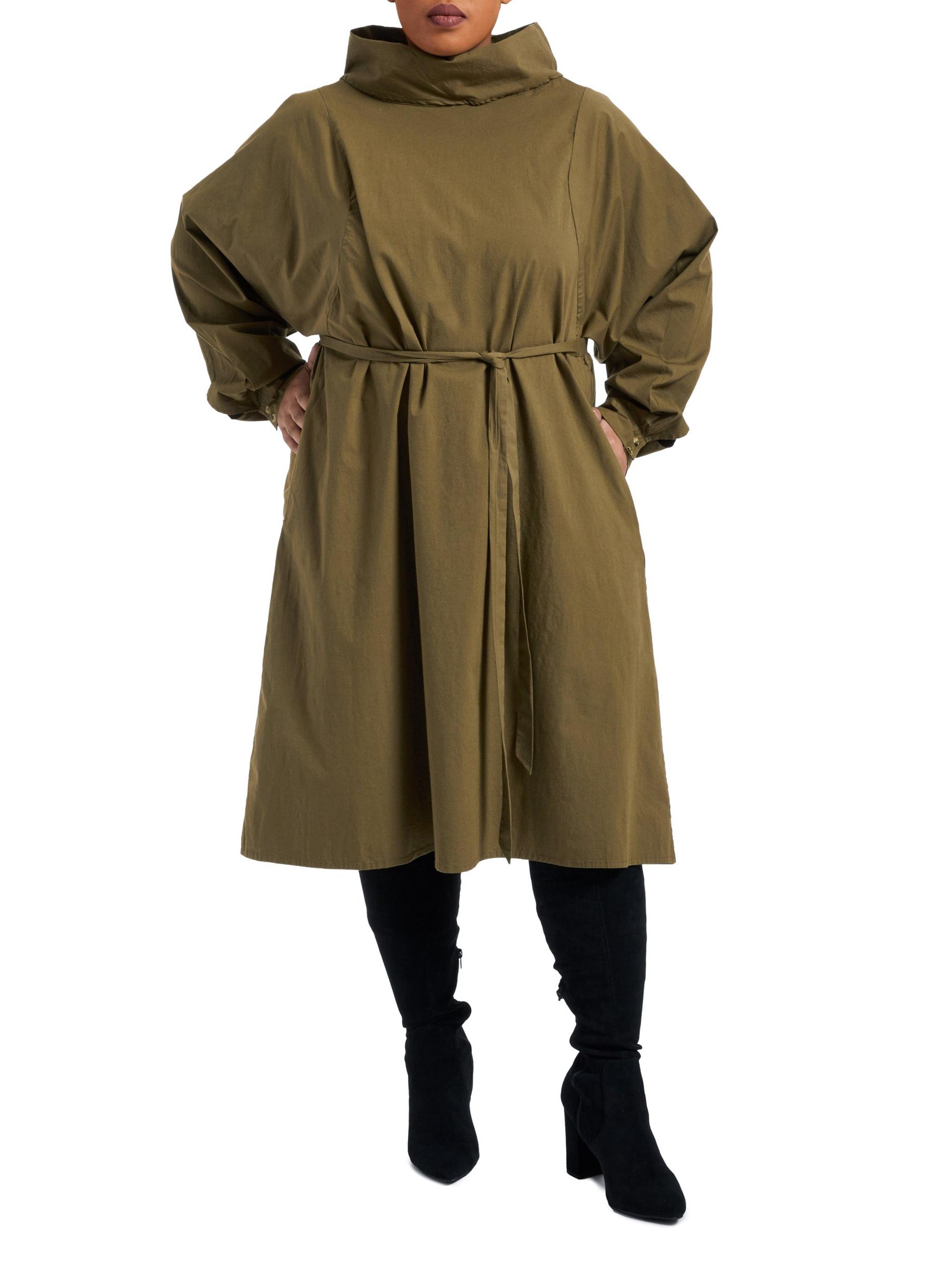 Pari Passu Women's Judith Cowl Neck Dress - Olive