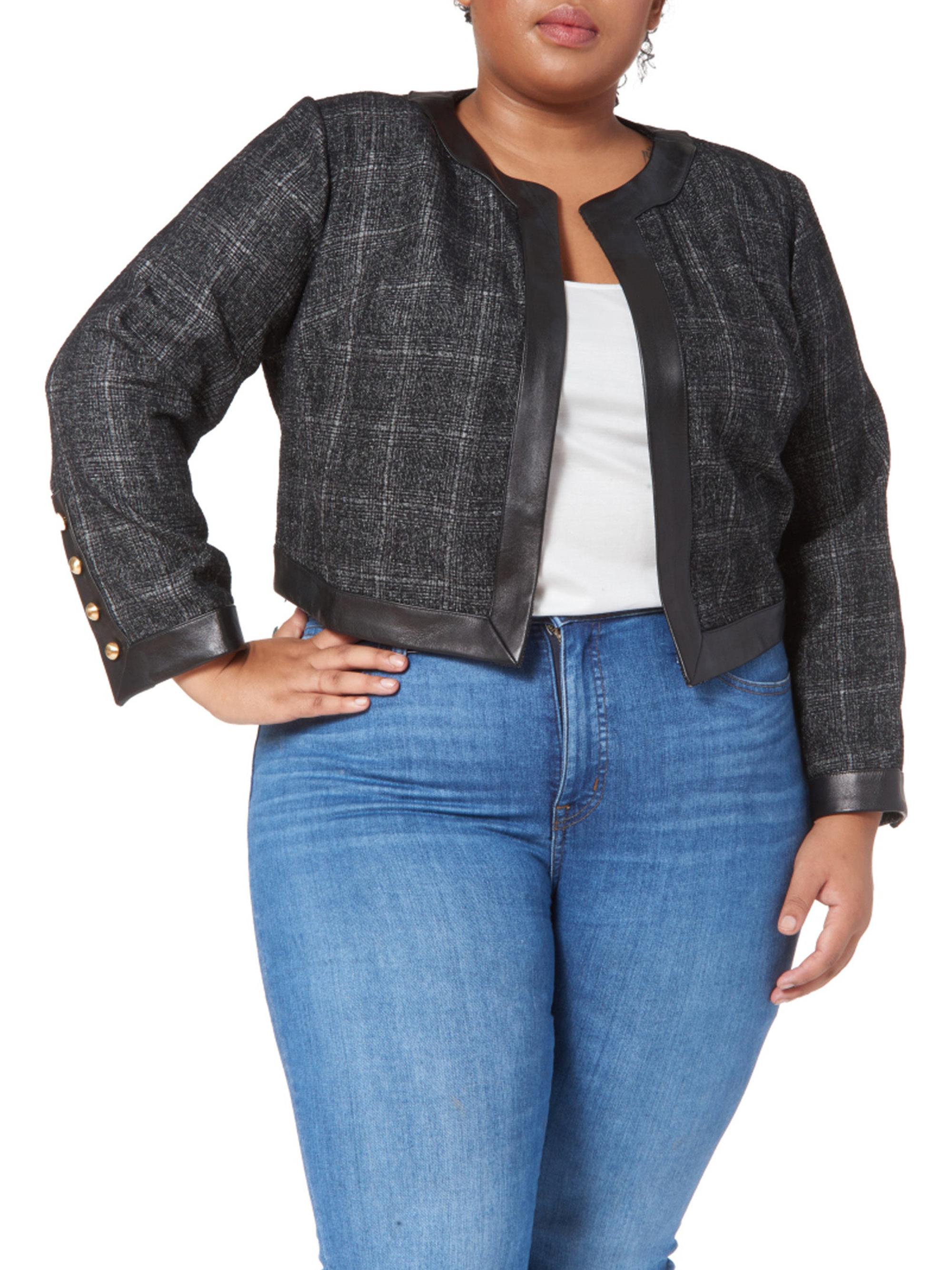 Pari Passu Women's Jessica Tweed Jacket - Black Tweed