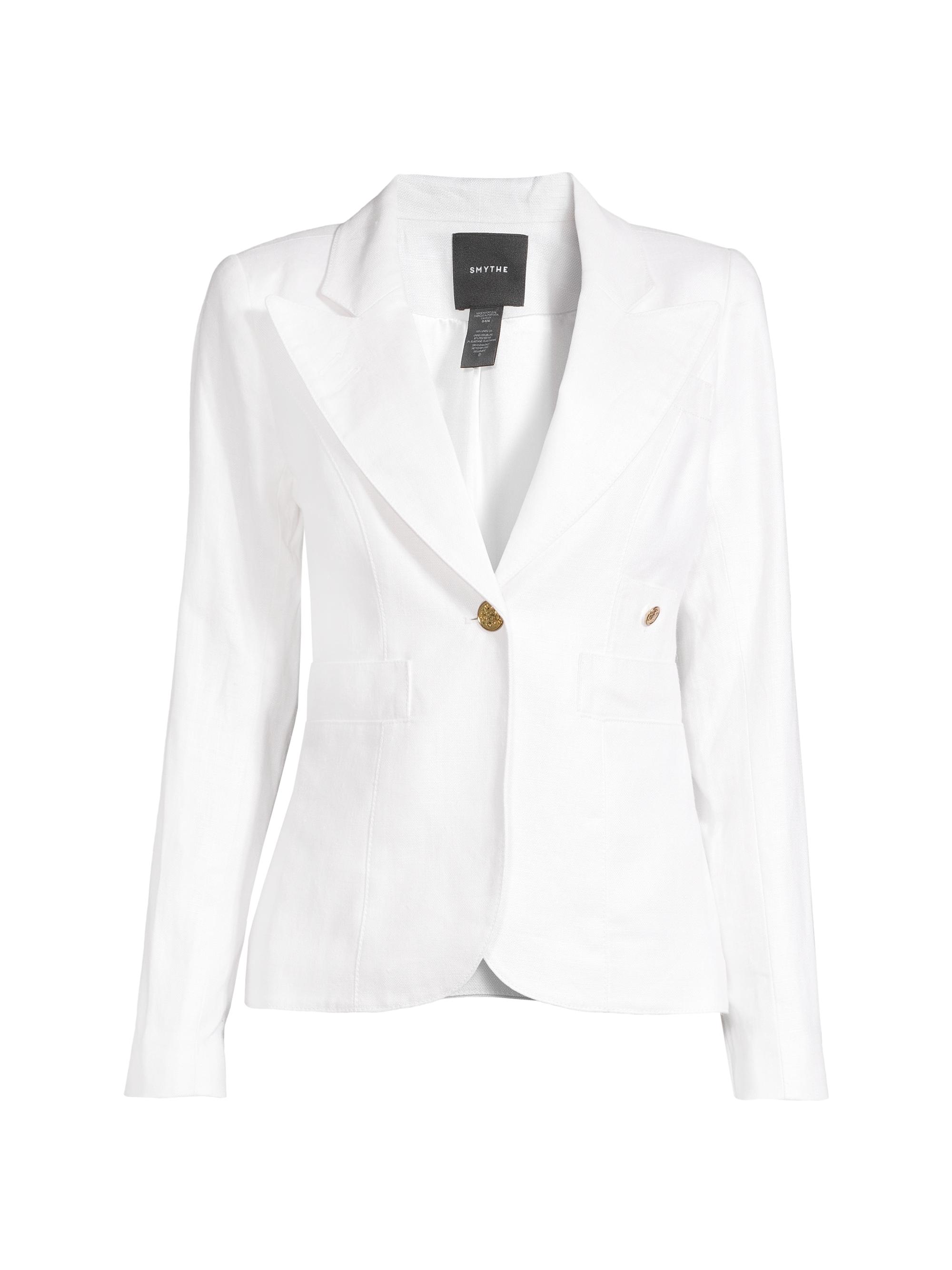 Smythe Women's Linen Duchess Blazer - White