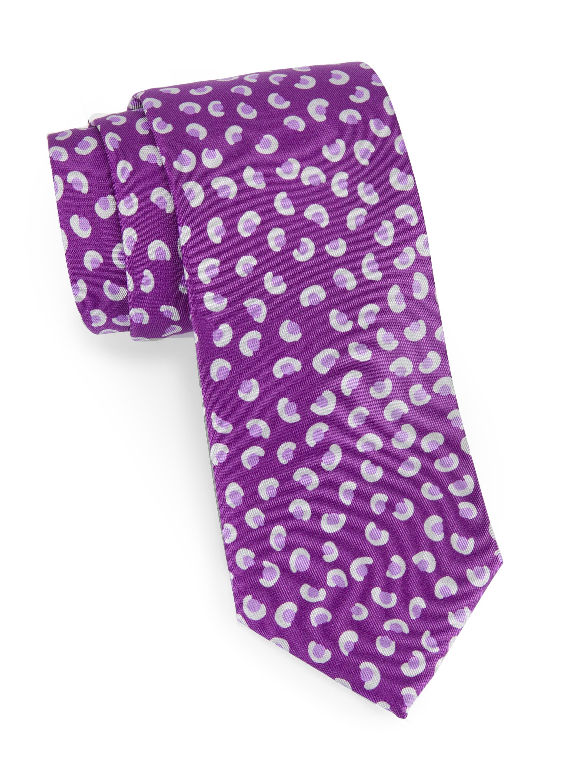 Charvet Men's Bean Silk Tie - Purple Pink