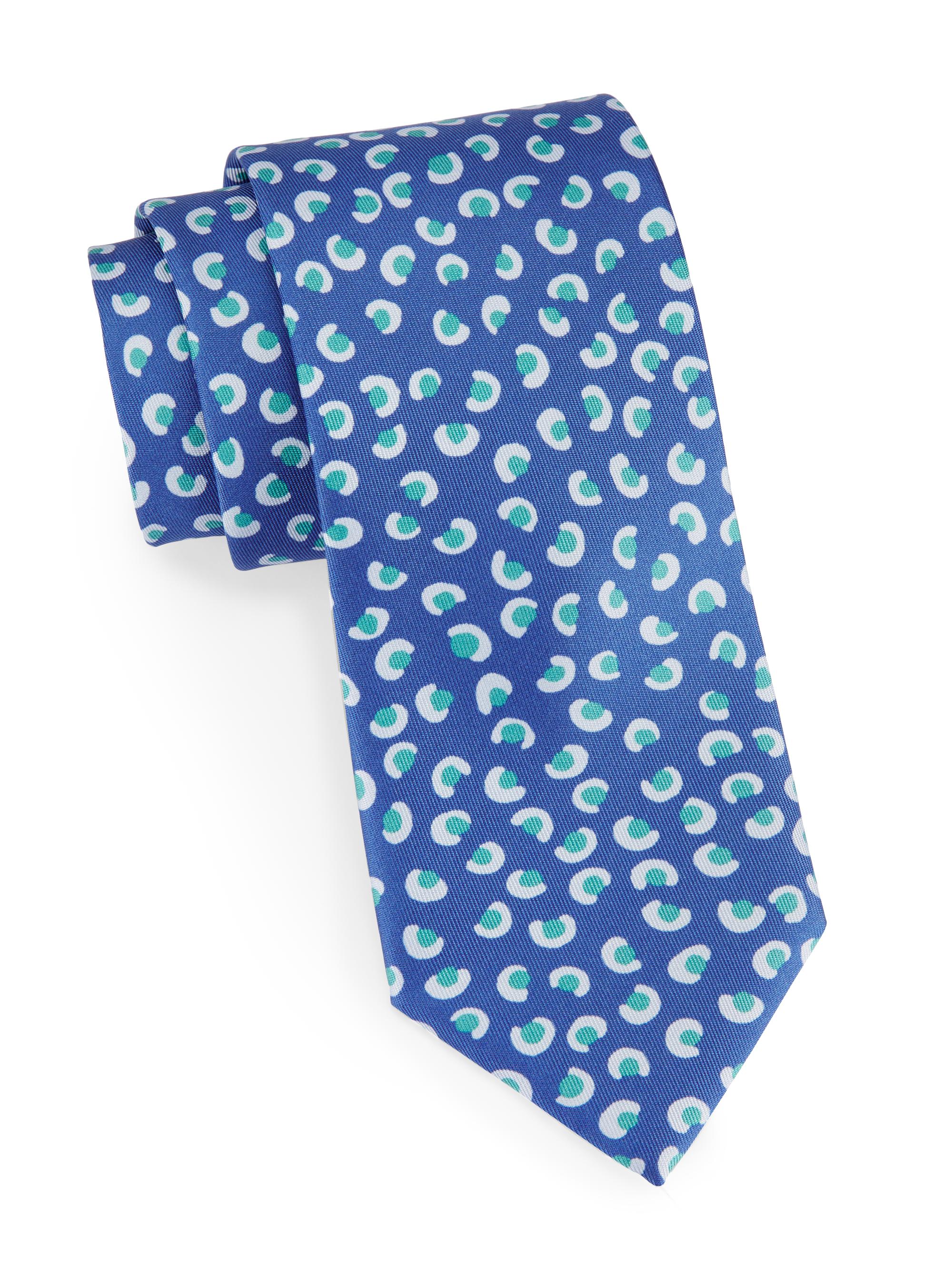 Charvet Men's Bean Silk Tie - Blue Aqua