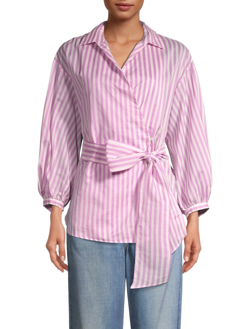 Shop Weekend Max Mara Silver Cotton-Silk Shirt | Saks Fifth Shop Weekend Max Mara Silver Cotton-Silk Shirt | Saks Fifth