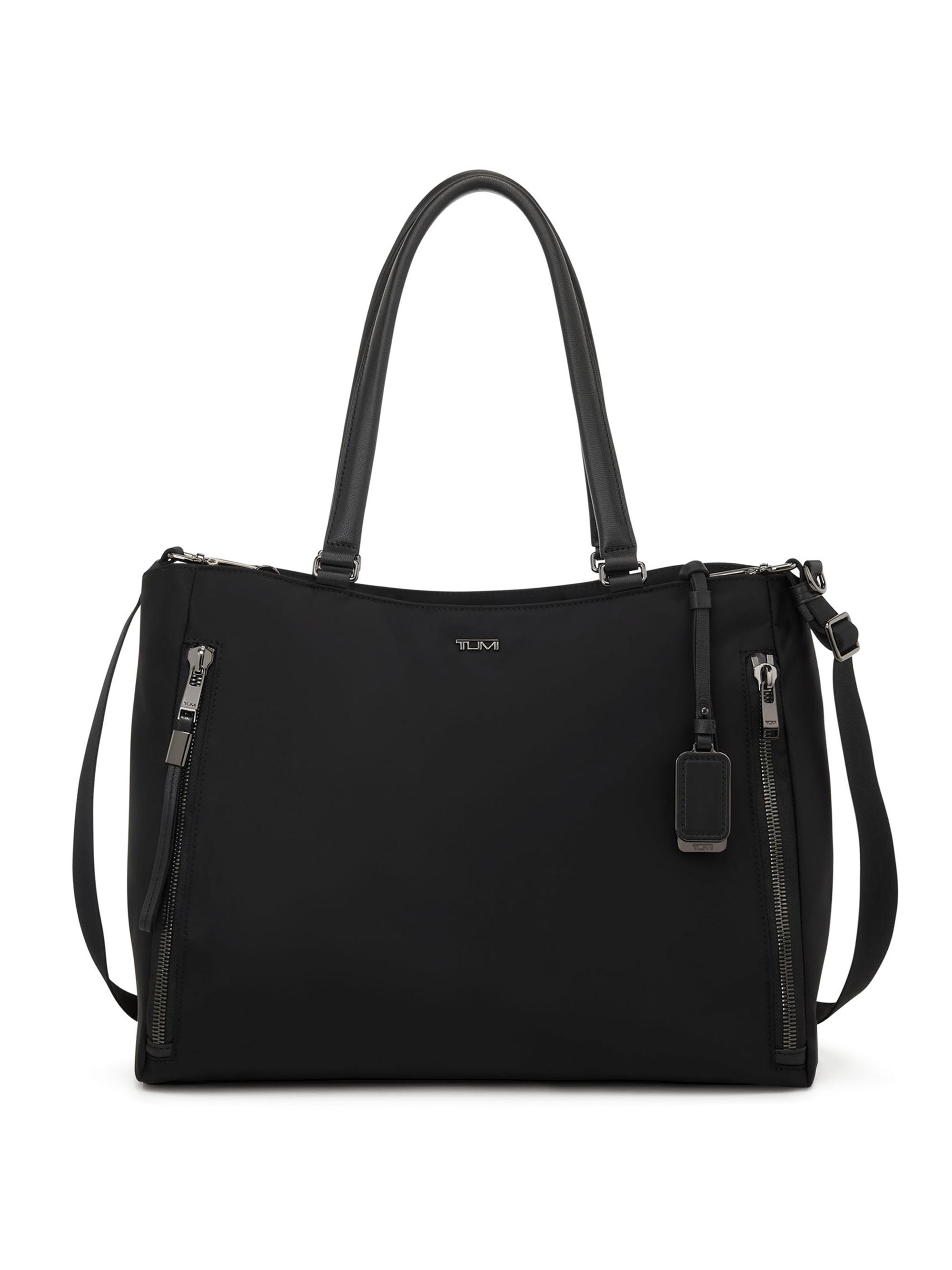 TUMI Men's Voyageur Valetta  Tote - Black Gunmetal