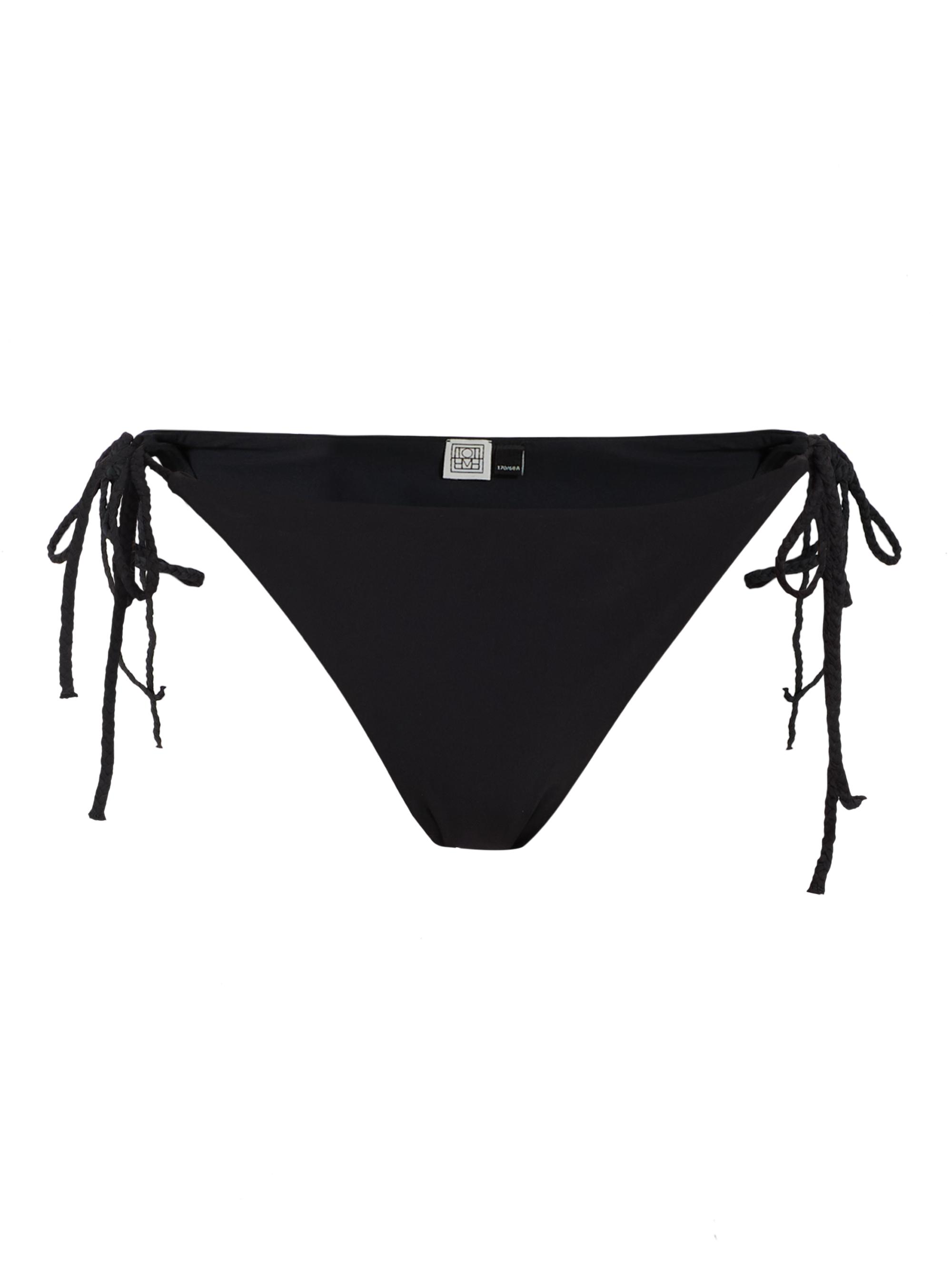 Toteme Women's Braid-Tie Bikini Bottom - Black