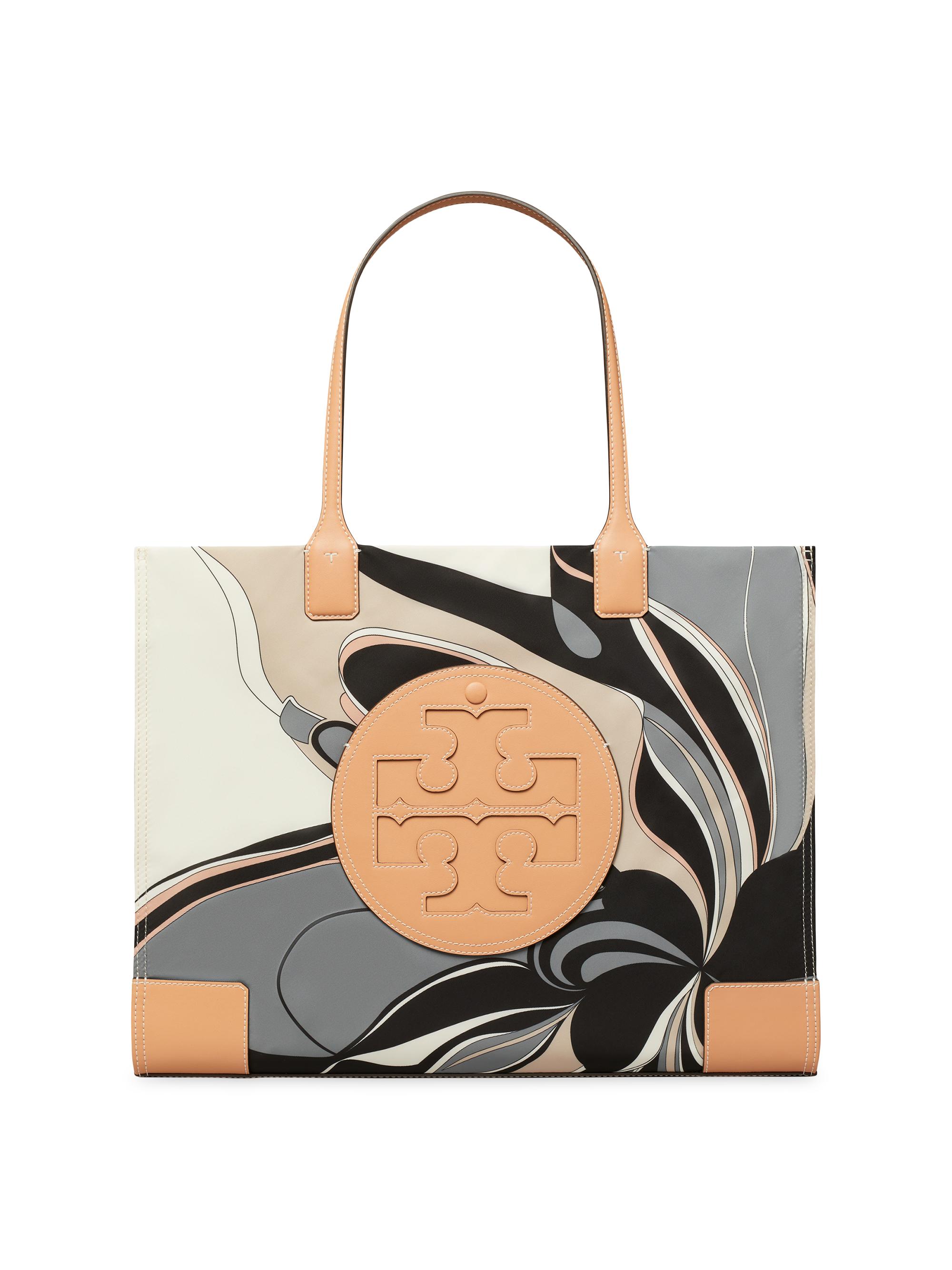 Tory Burch Women's Ella Printed Logo Tote Bag - Neutral Tulip Swirl