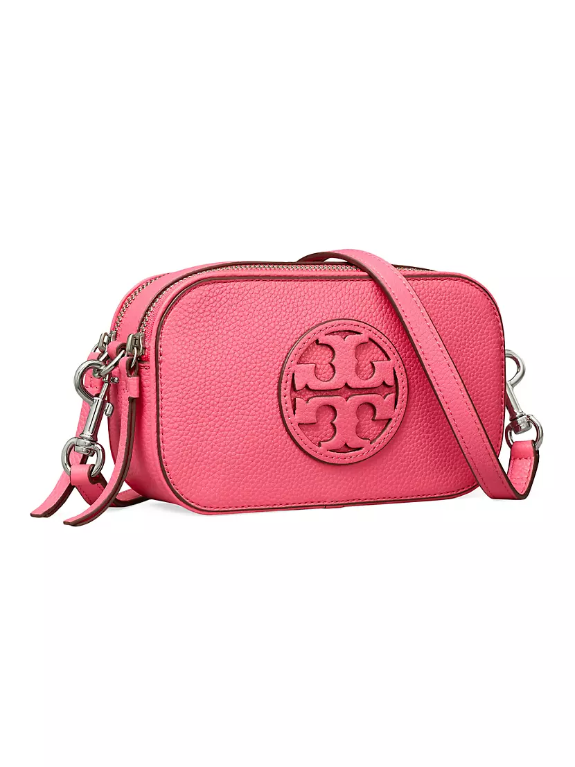 Leather mini bag Tory Burch Blue in Leather - 28081126