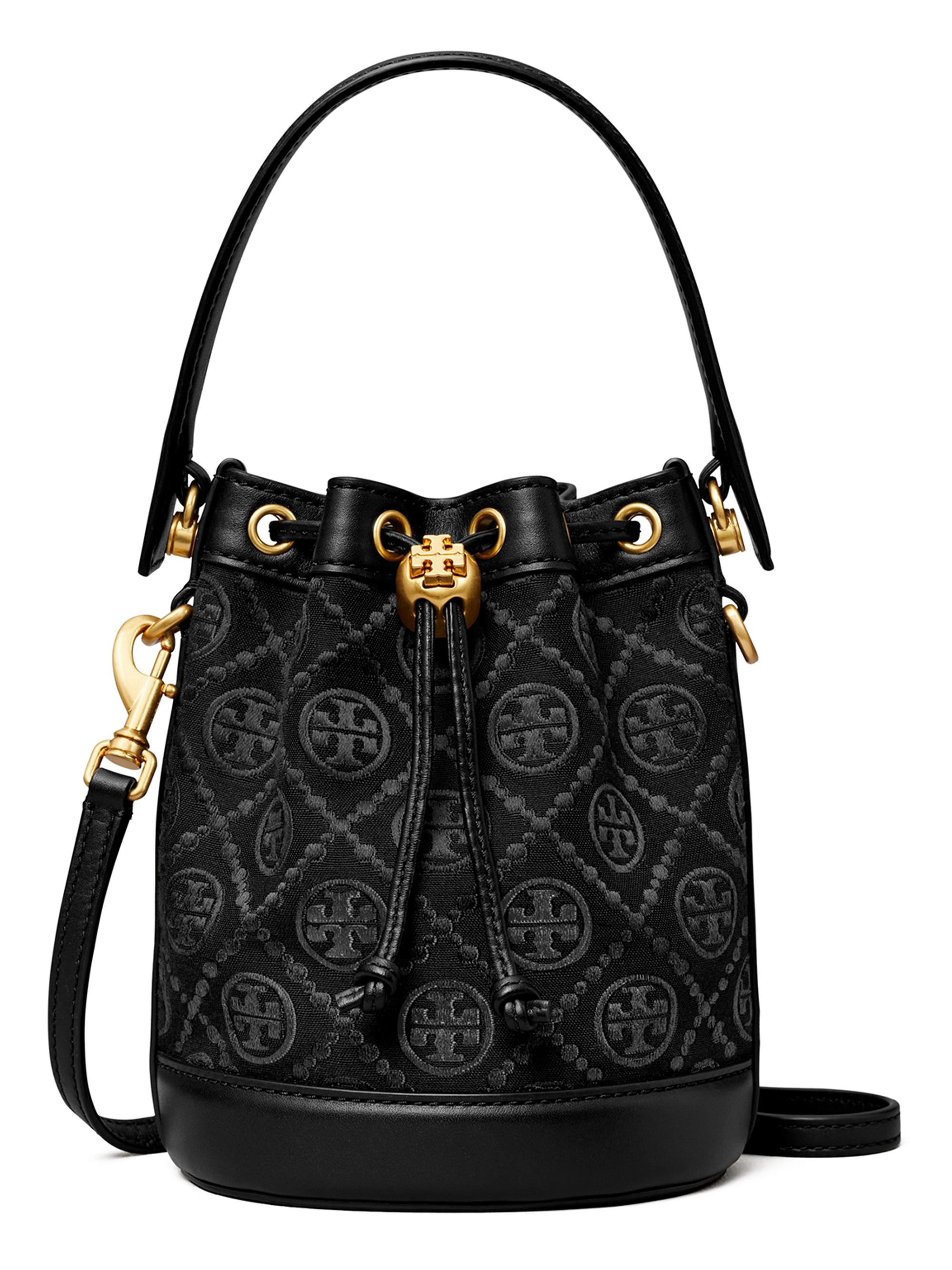 Tory Burch Women's Mini T Monogram Bucket Bag -