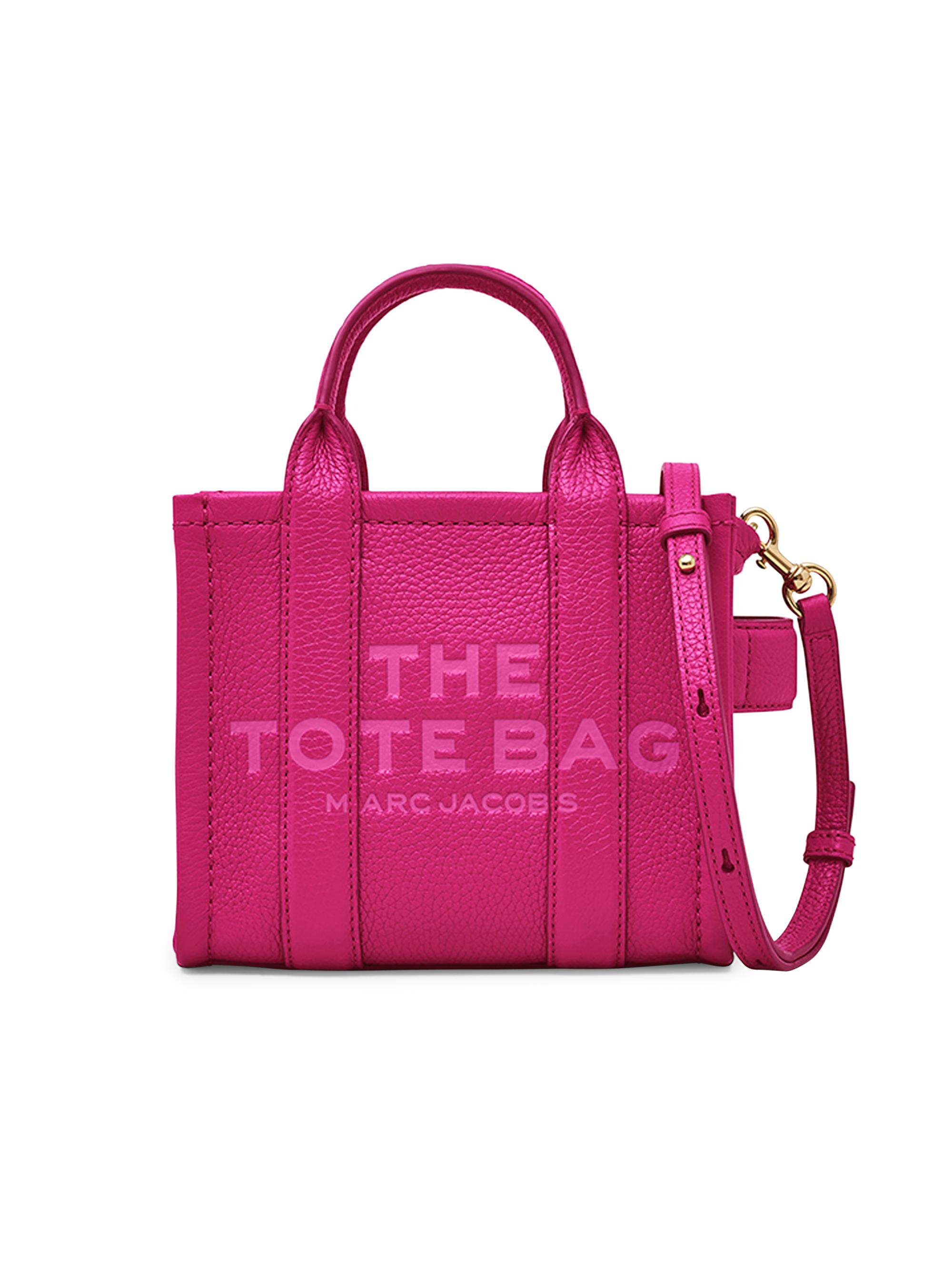 Marc Jacobs Women's The Leather Crossbody Tote Bag - Fuchsia