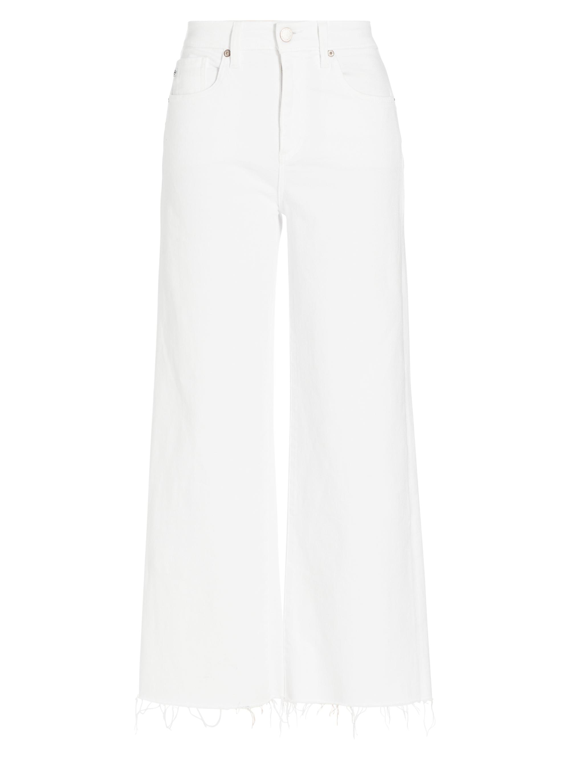 AG Jeans Women's Saige Wide-Leg Cropped Jeans - Modern White