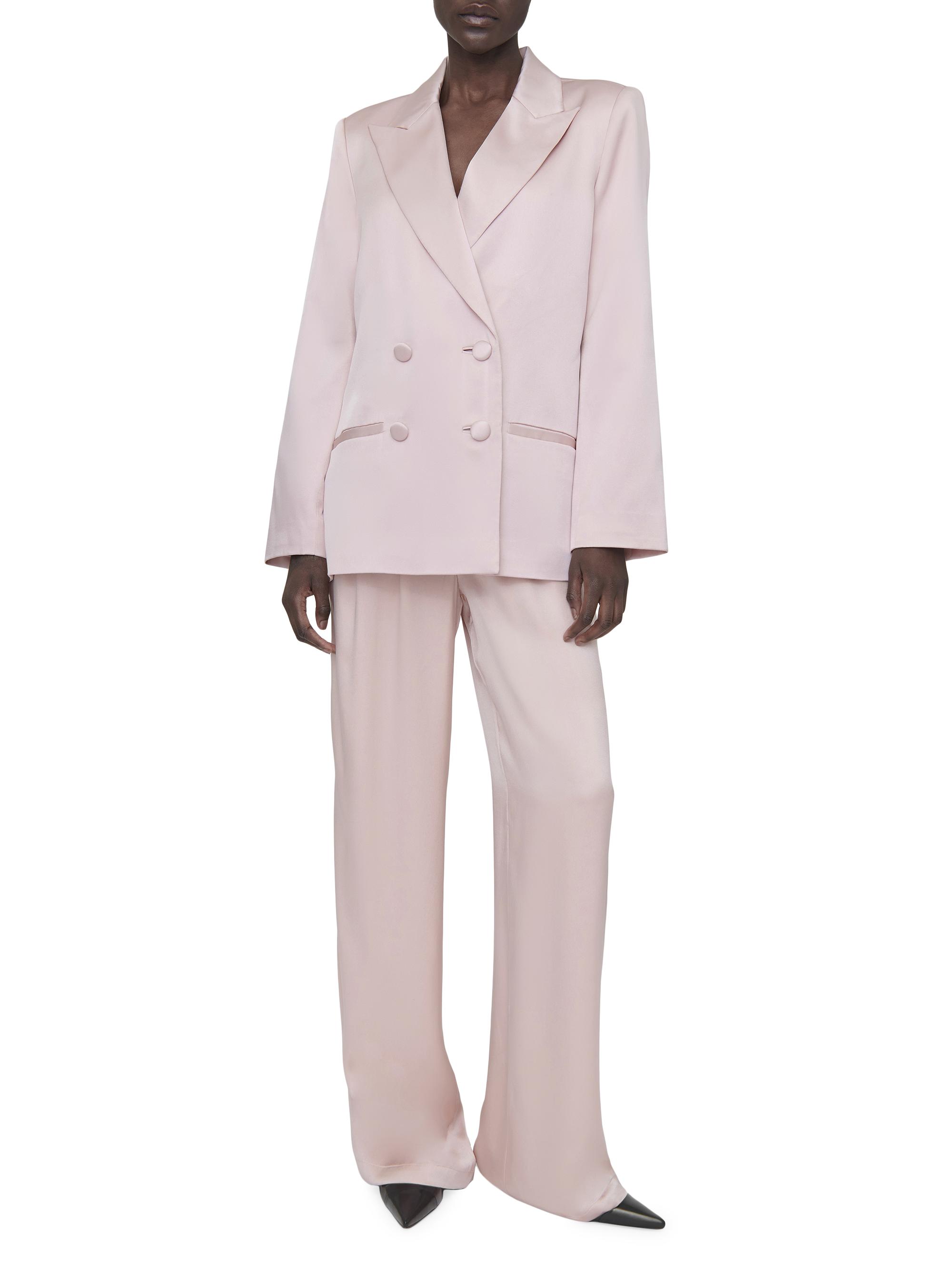 Anine Bing Donne Double-Breasted Silk Blazer | Saks Fifth Avenue