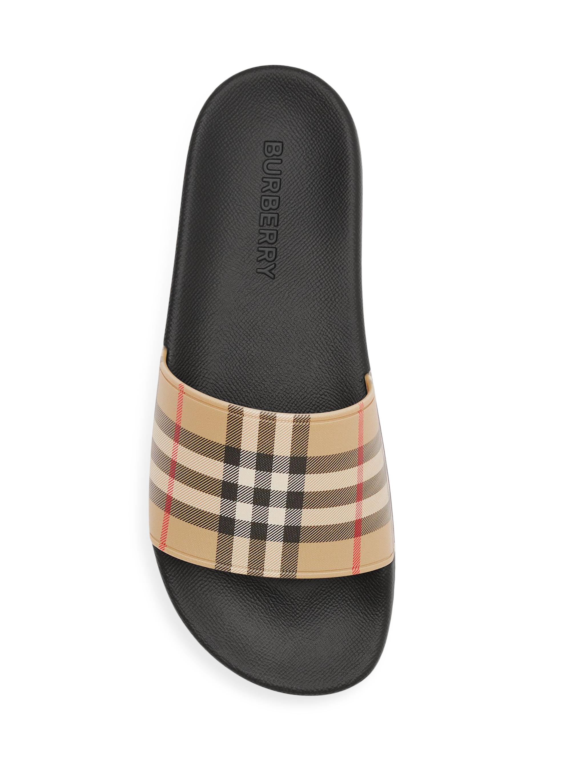 Furley Plaid Slide Sandals