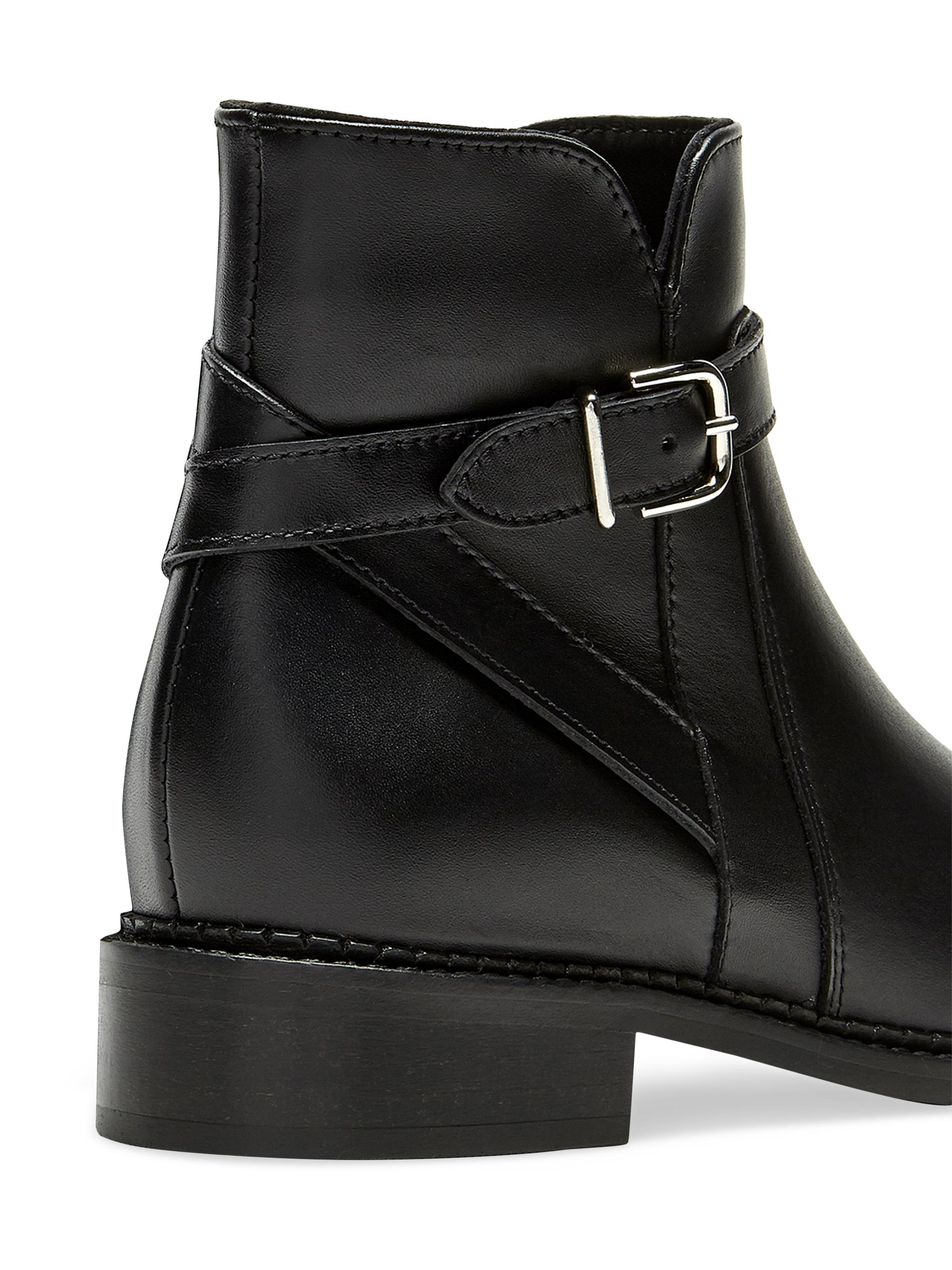 CC Ankle Boots 30mm Black Wrinkled Cowhide