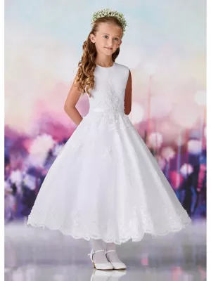 Joan Calabrese Little Girl's & Girl's Communion Tulle Beaded Dress