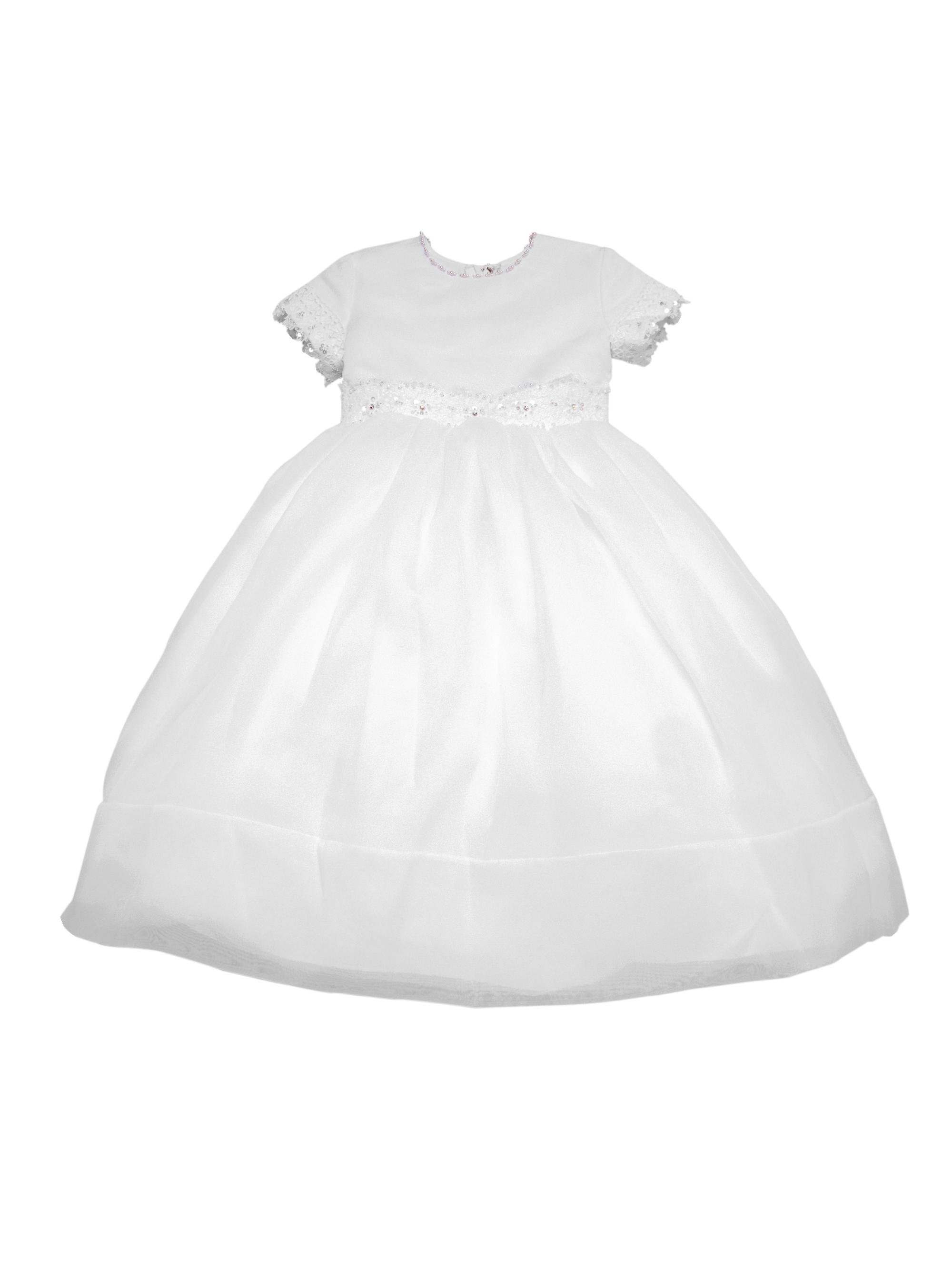 Joan Calabrese Little Girl's & Girl's Communion Satin Organza Dress - White