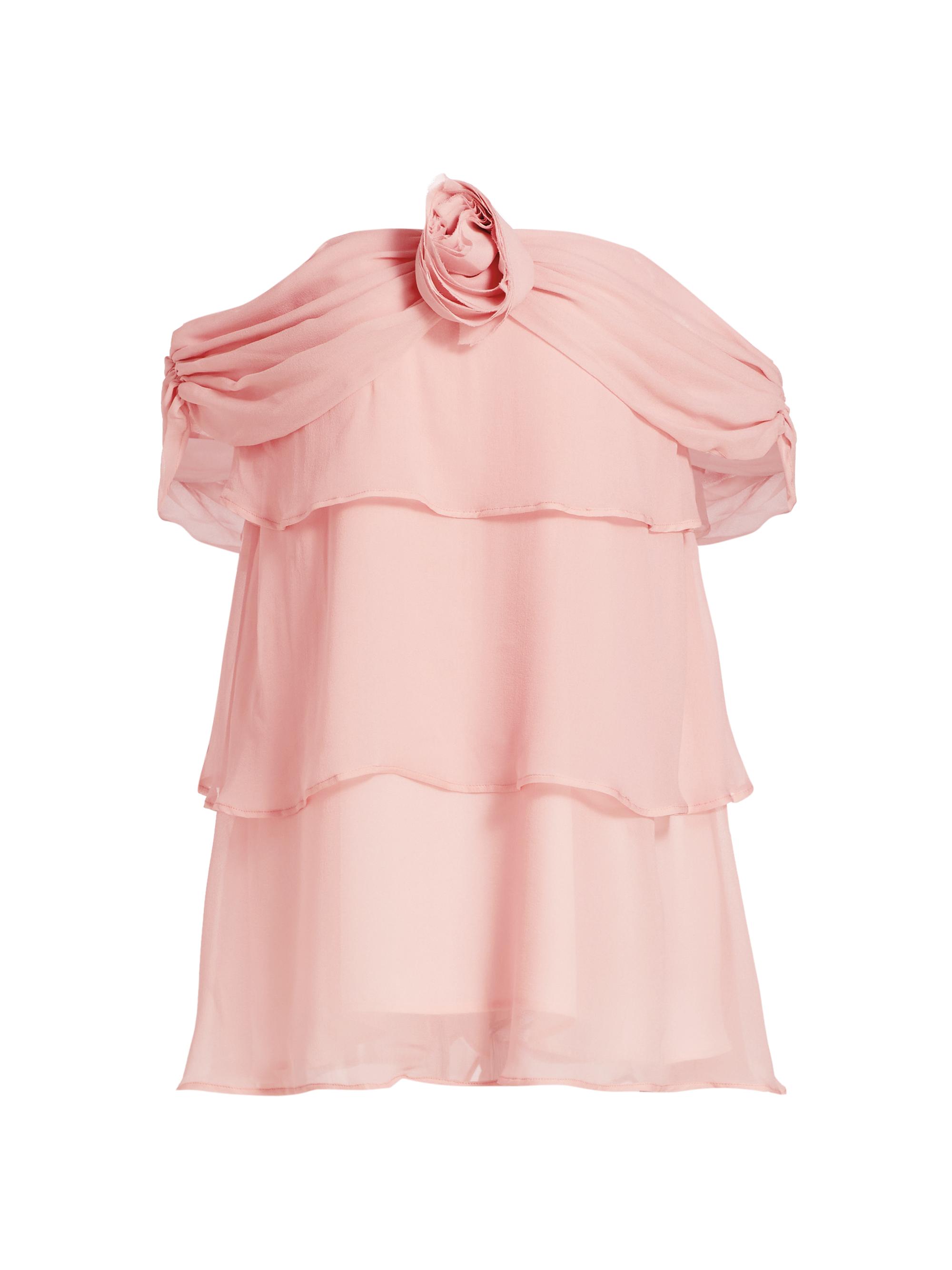 Bernadette Henry Chiffon Rosette Minidress | Saks Fifth Avenue